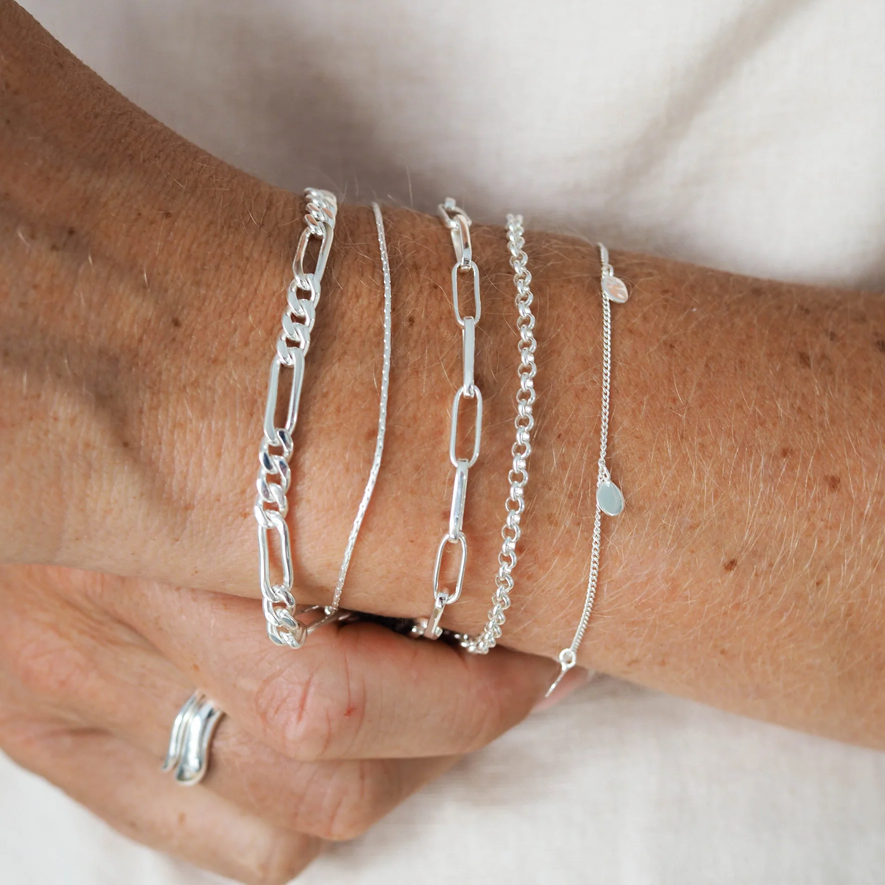 Washington Paper Clip Bracelet - Silver - Image 5