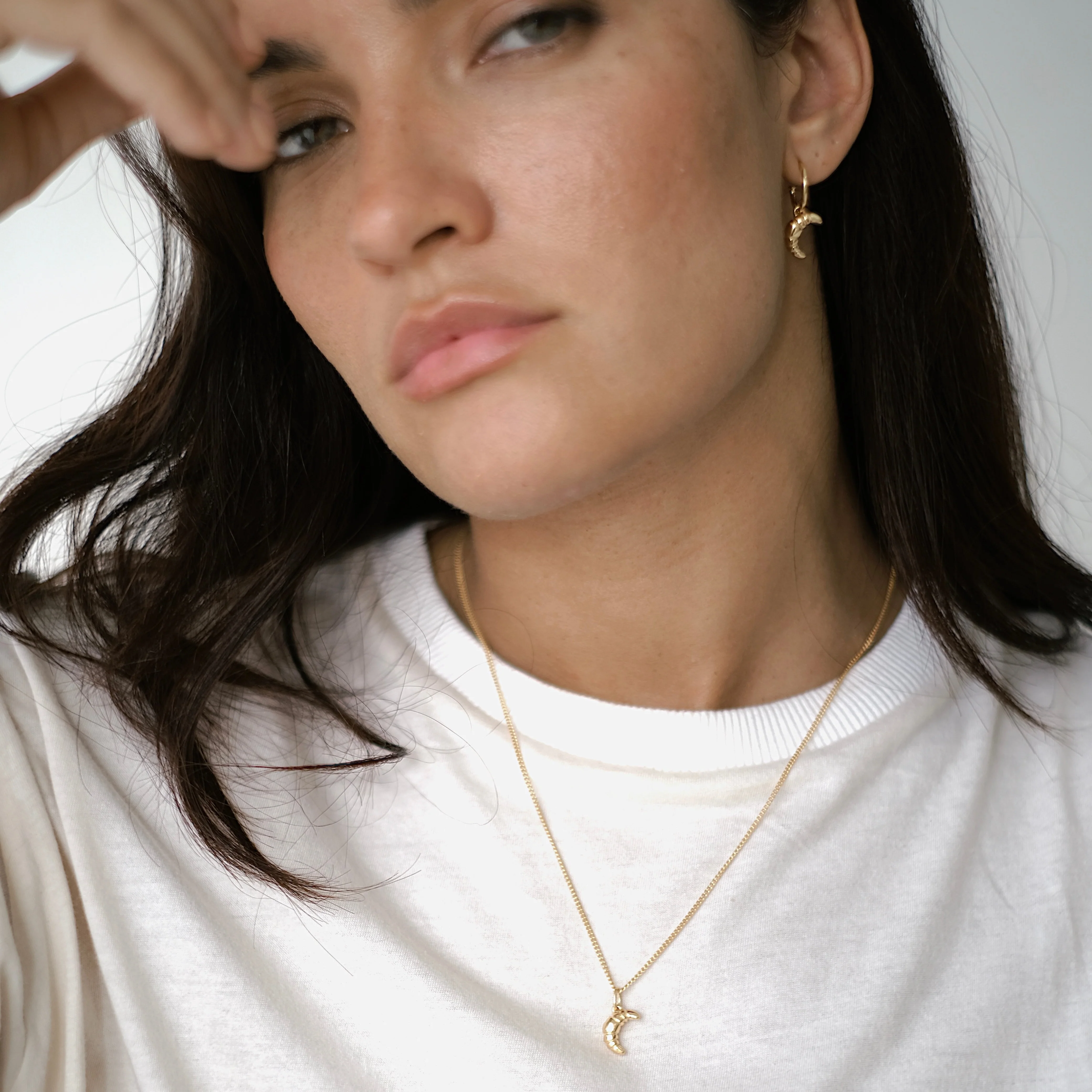 Croissant Earrings - ACME x Luna & Rose - GOLD - Image 4