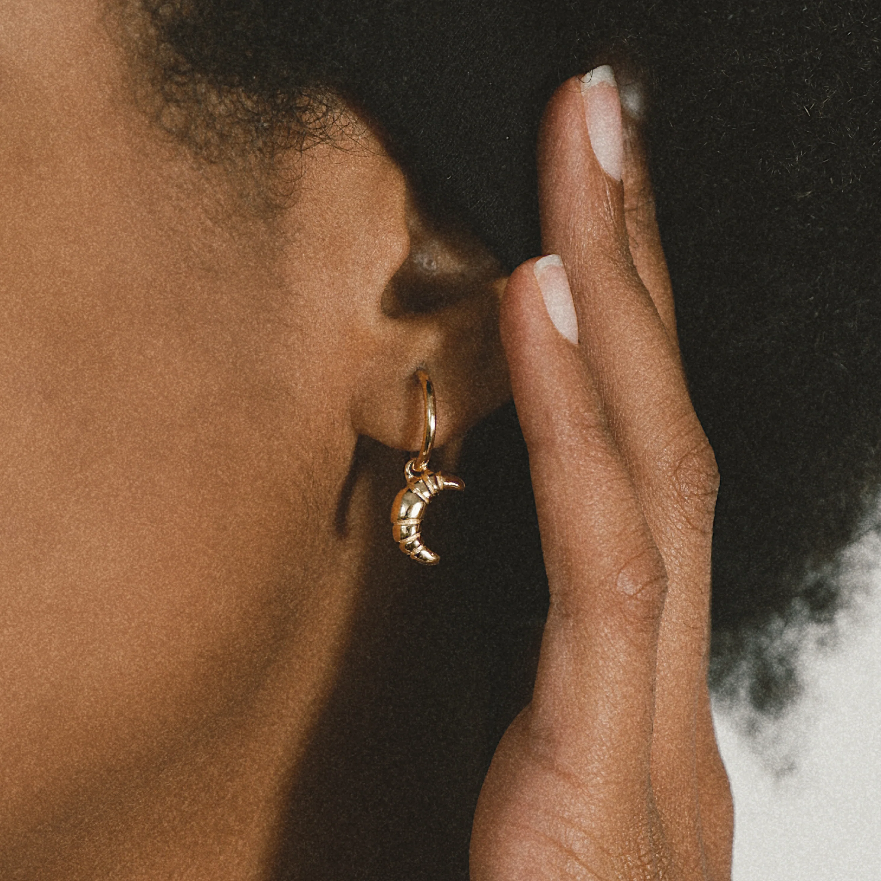Croissant Earrings - ACME x Luna & Rose - GOLD - Image 5