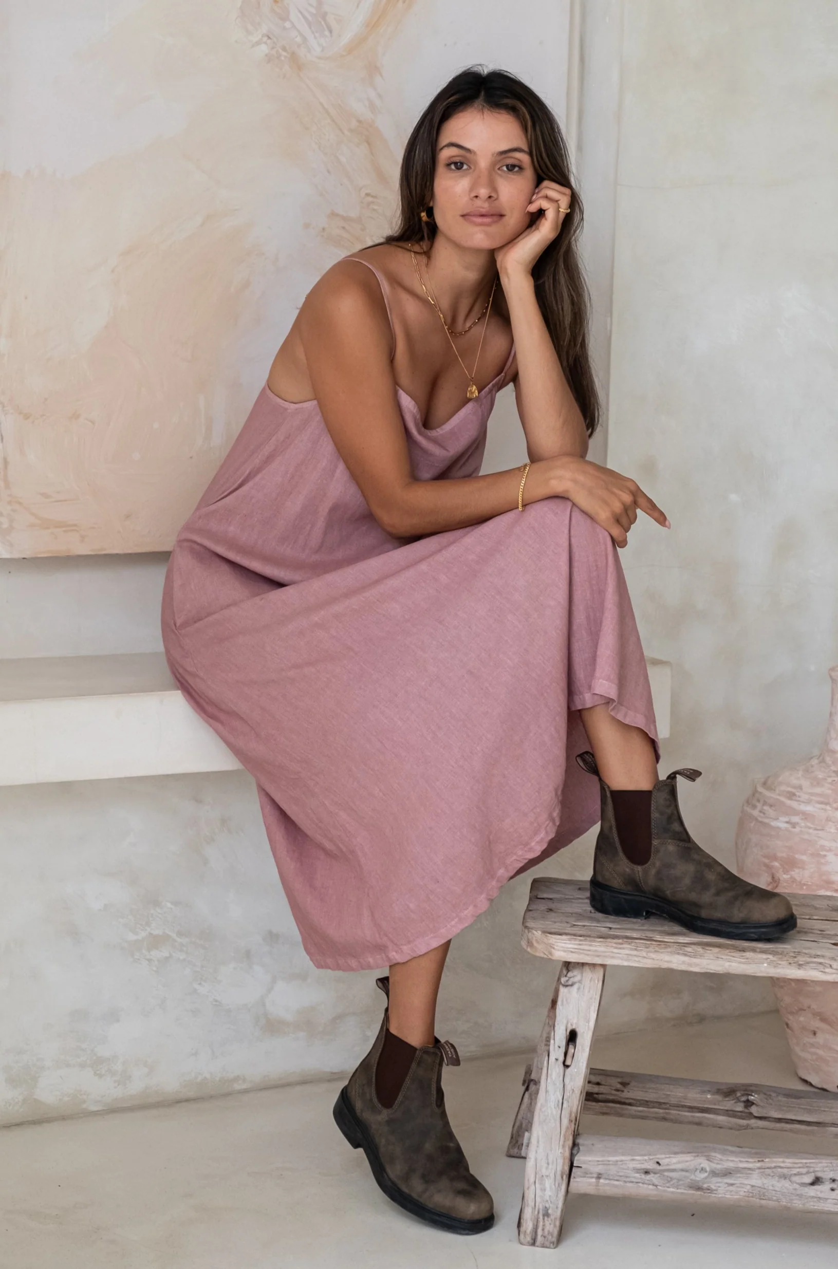 Daisy Dress - Rosella *Organically Plant Dyed*