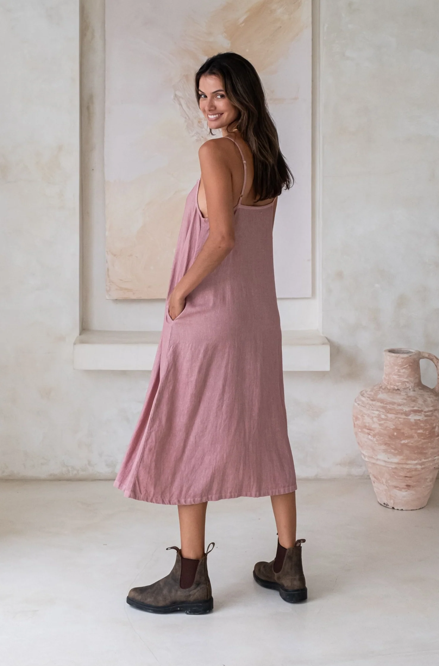 Daisy Dress - Rosella *Organically Plant Dyed* - Image 2