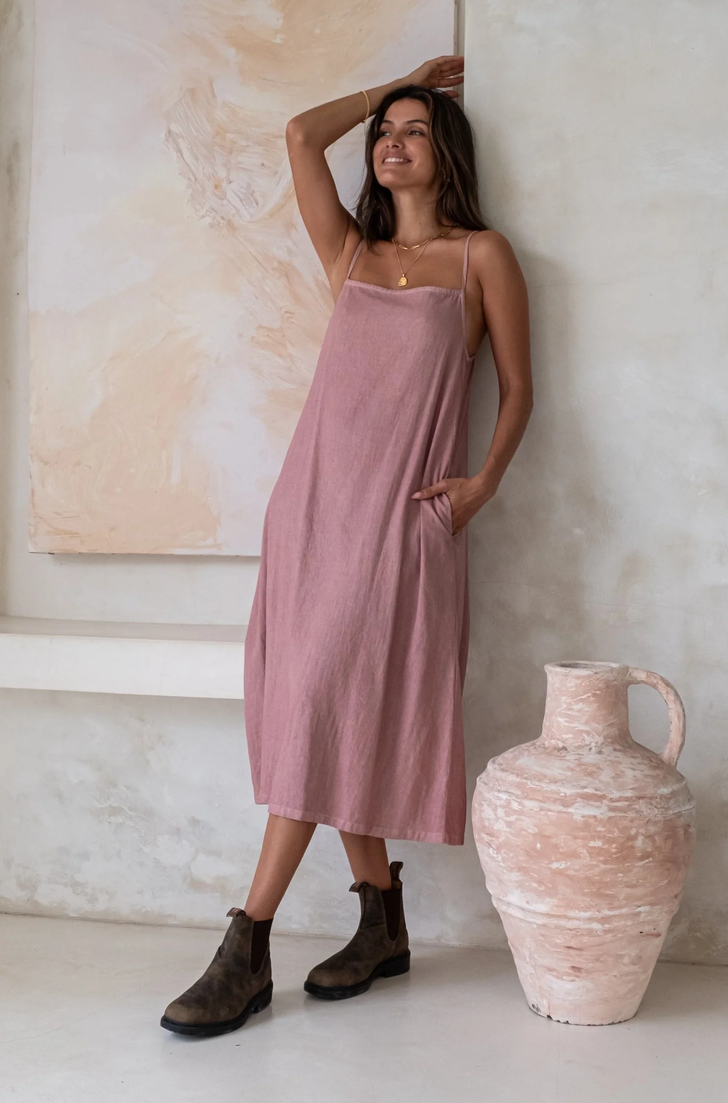 Daisy Dress - Rosella *Organically Plant Dyed* - Image 3