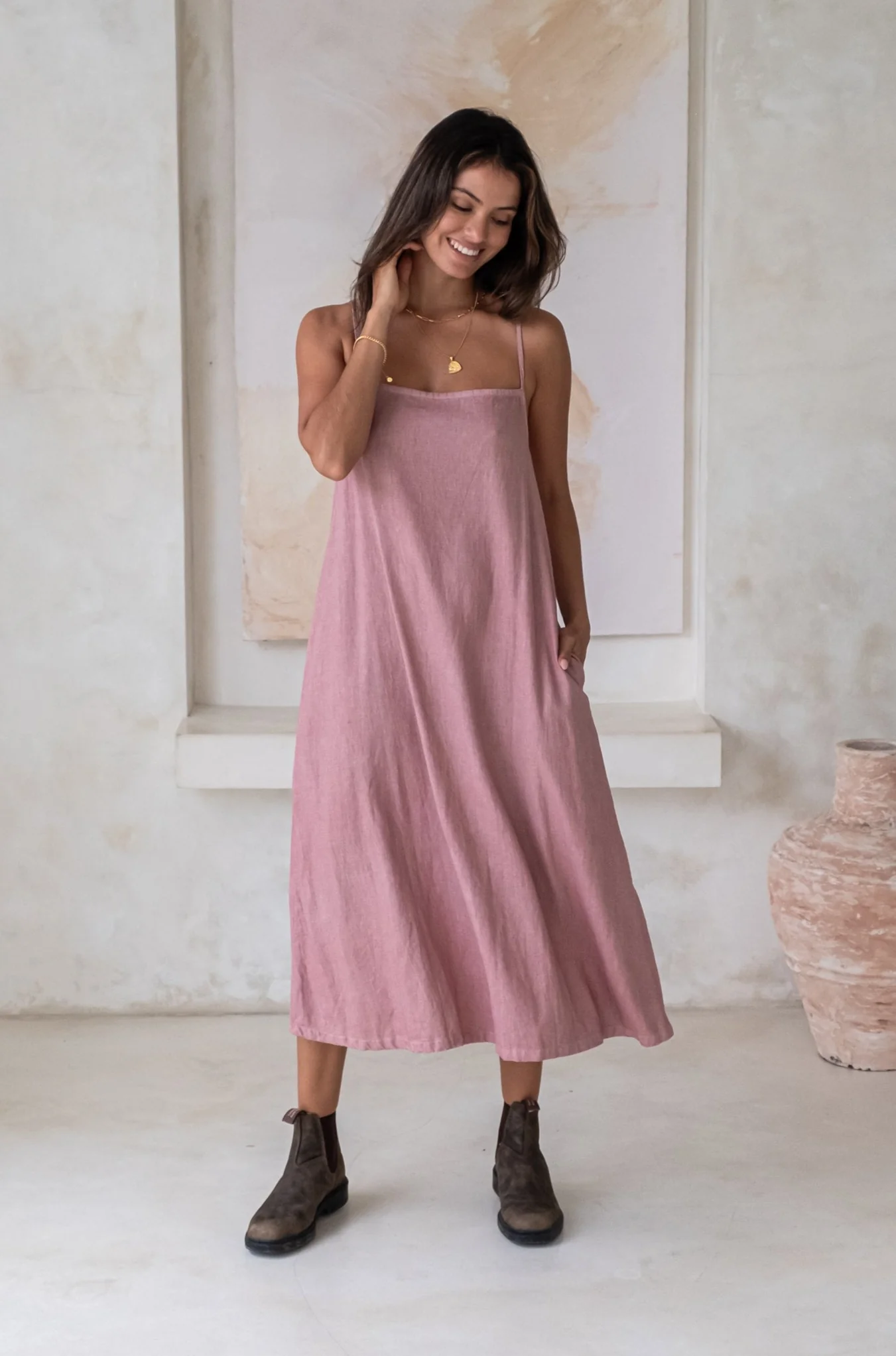 Daisy Dress - Rosella *Organically Plant Dyed* - Image 4