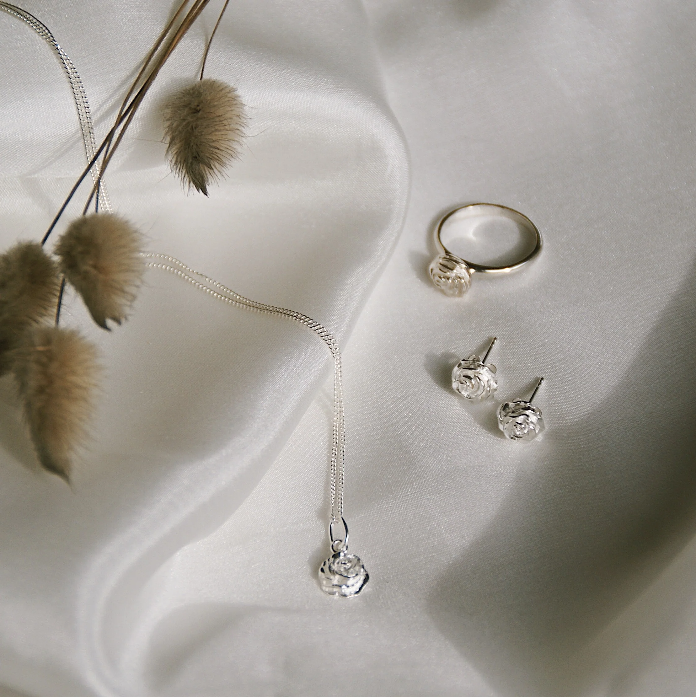 Desert Rose Earrings - Silver - Image 3