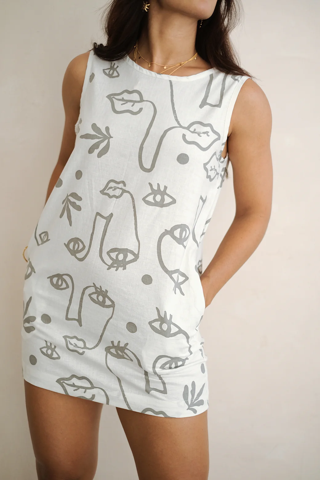 DOLLY DRESS - Plant Eyes Sage - Image 5