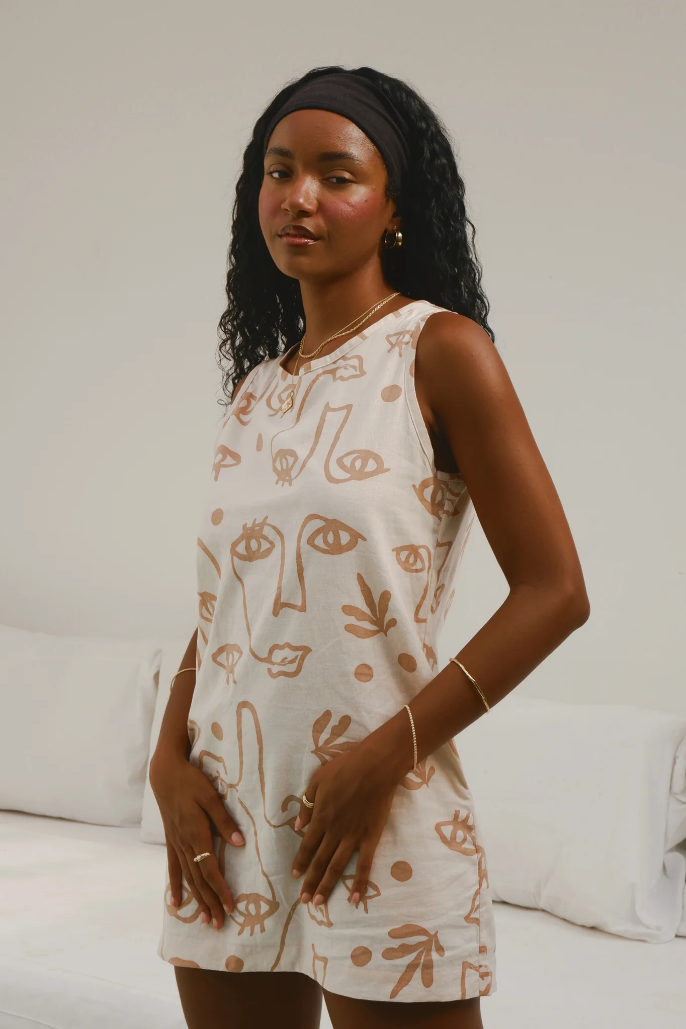 DOLLY DRESS - Plant Eyes Sand - Image 3