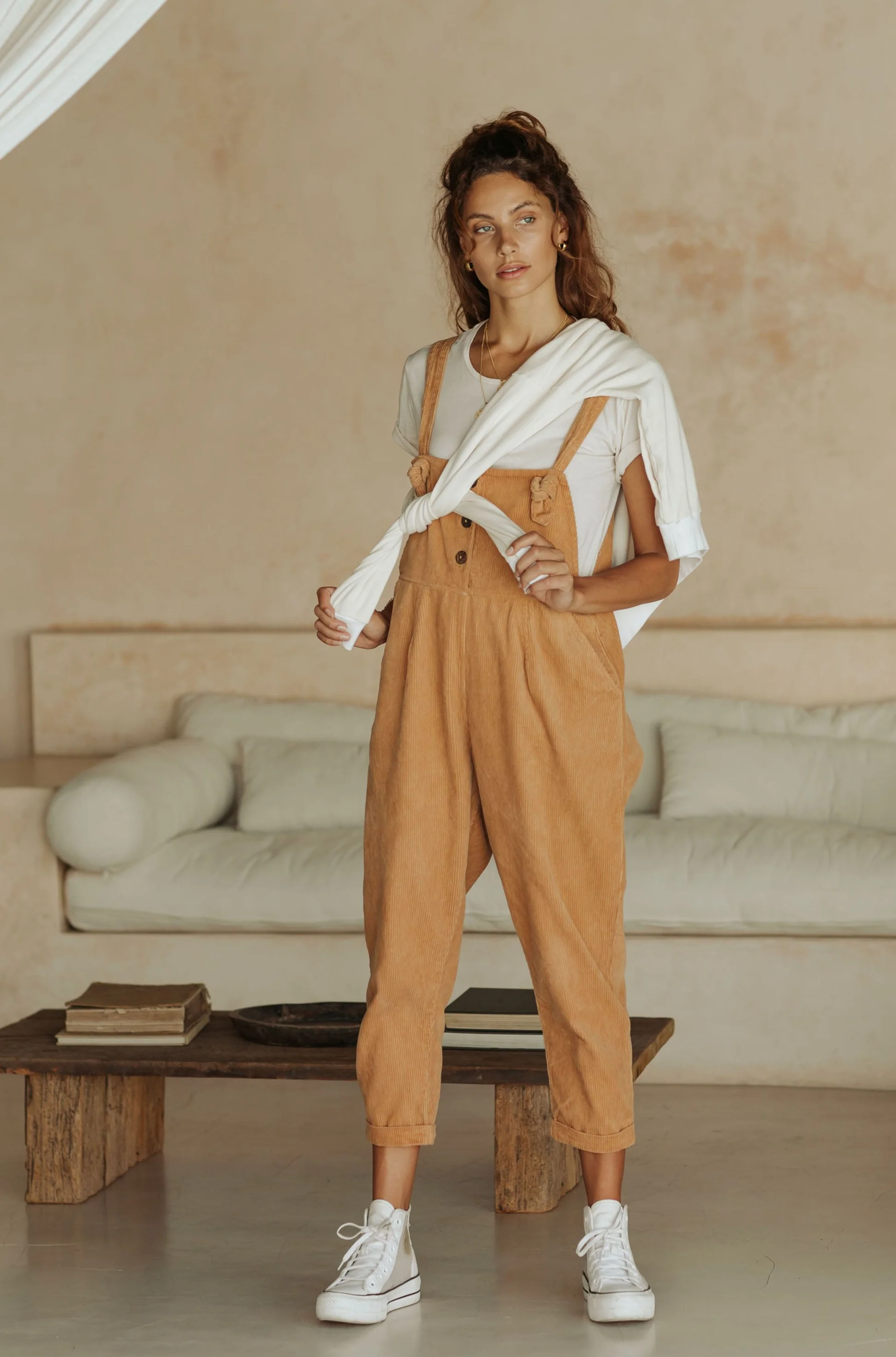 Eddie Overalls - Cinnamon Corduroy **ORGANICALLY DYED** - Image 2