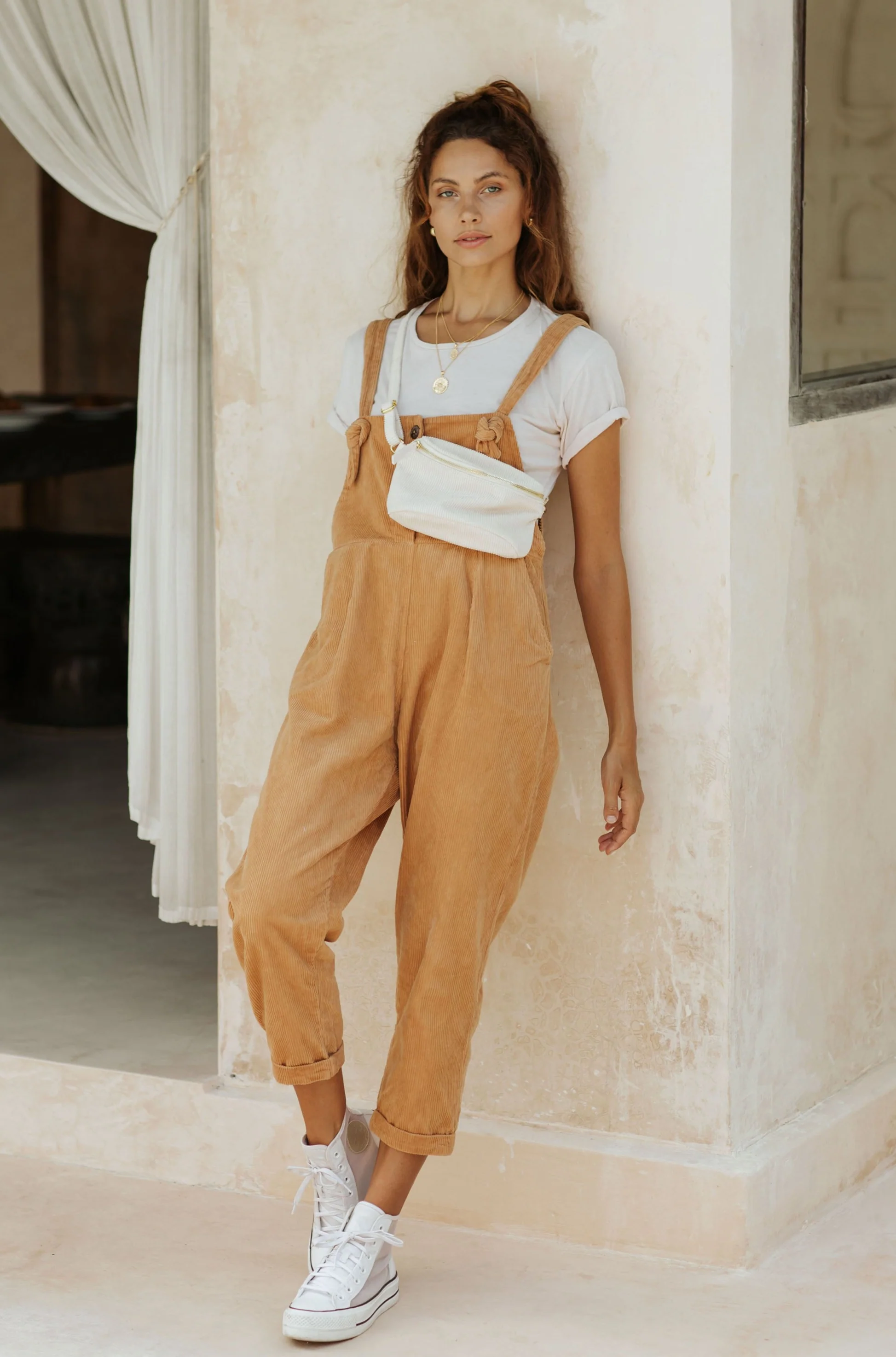 Eddie Overalls - Cinnamon Corduroy **ORGANICALLY DYED** - Image 4