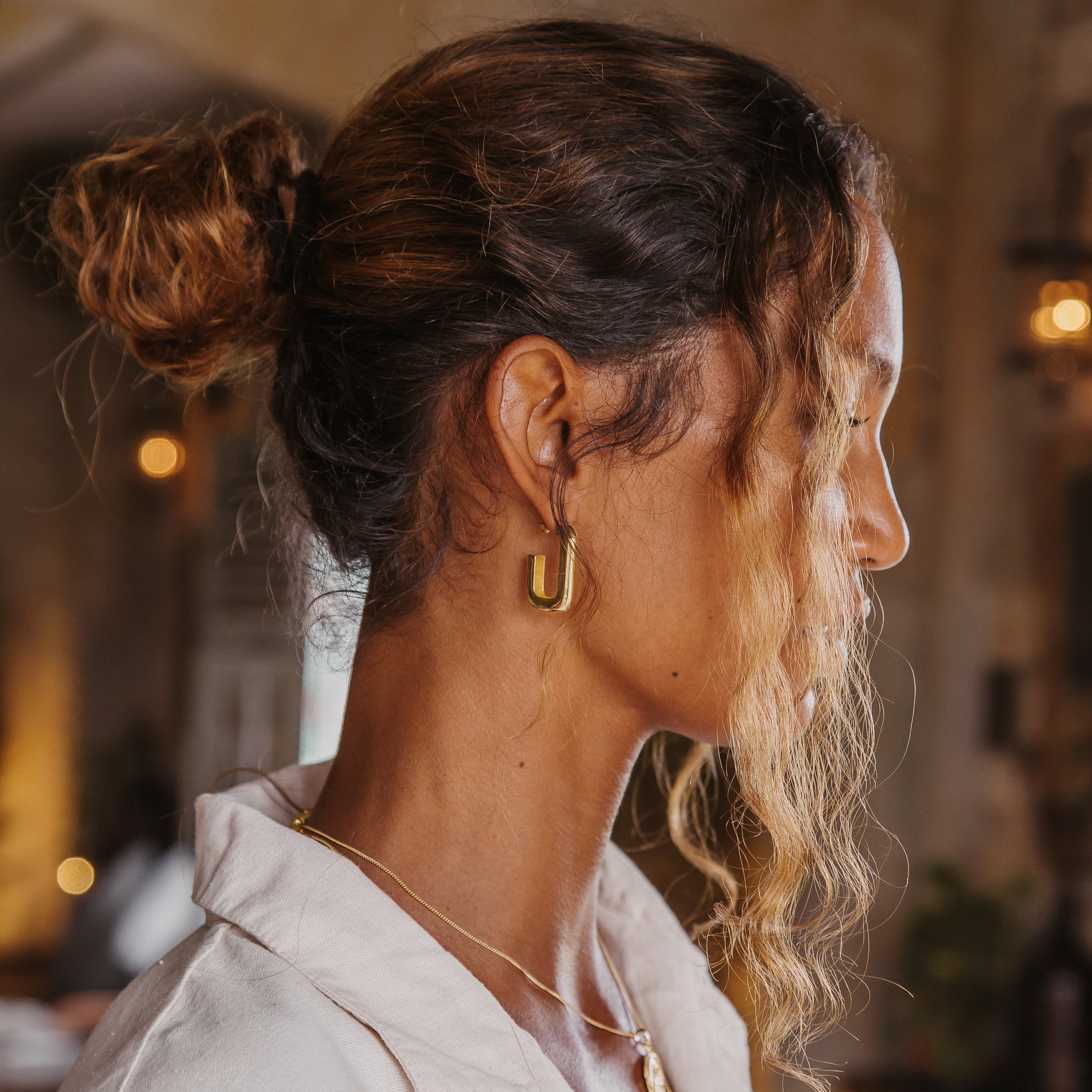 Elena Hoops - Gold - Image 3