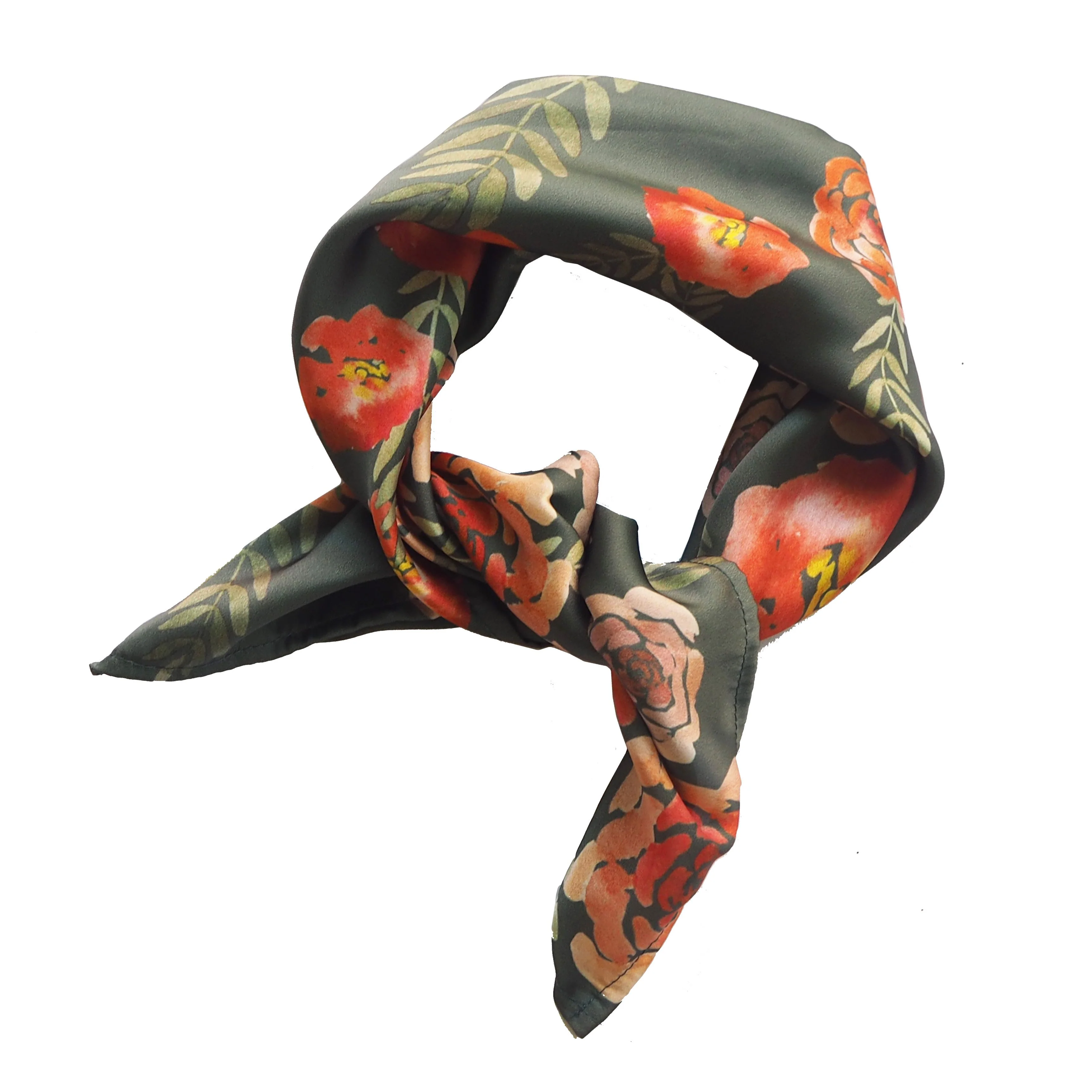 FLORES NECK SCARF - OLIVE GREEN - Image 4