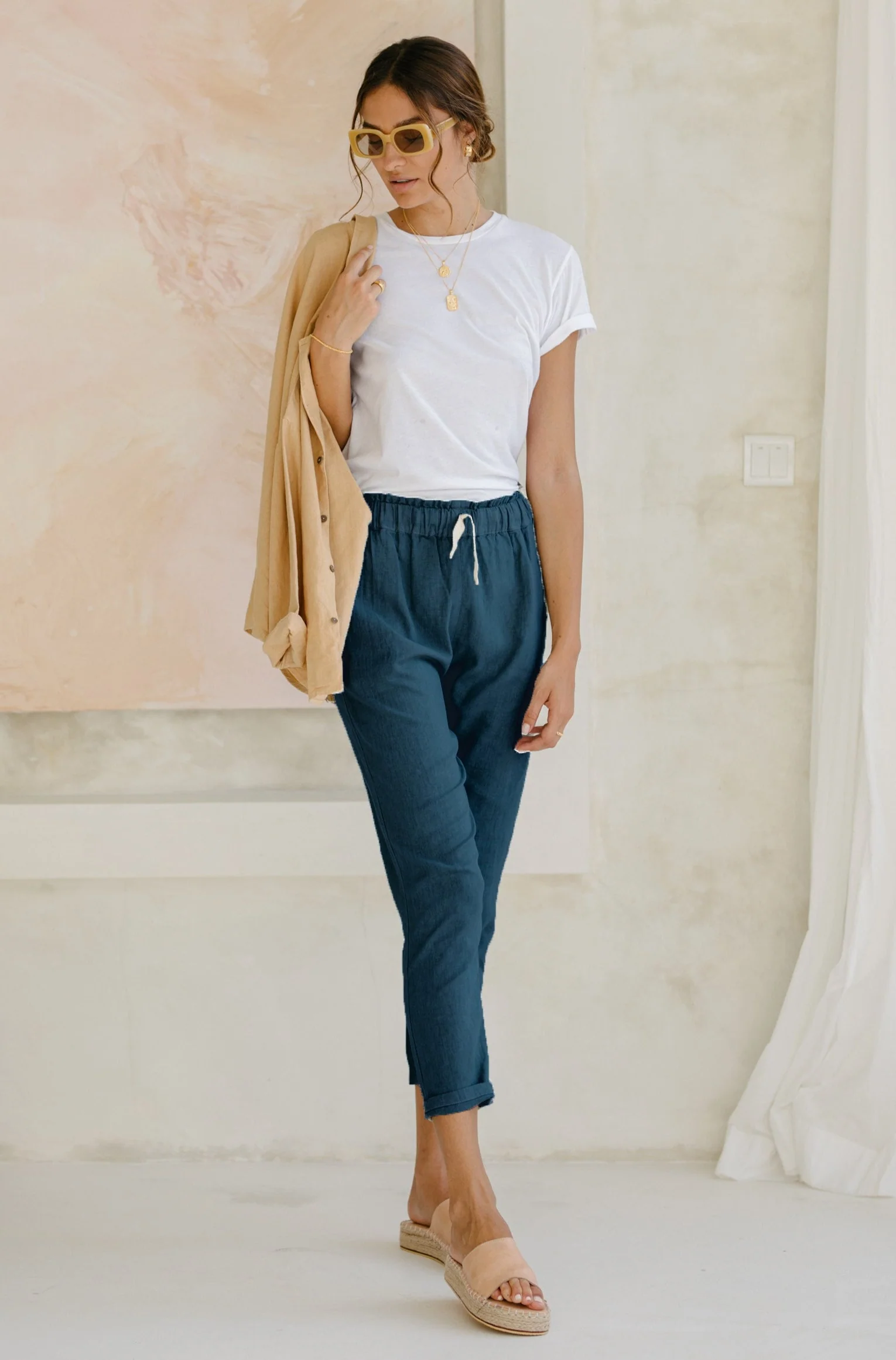 Frankie Pants - Ocean Blue *ORGANICALLY PLANT DYED* - Image 3