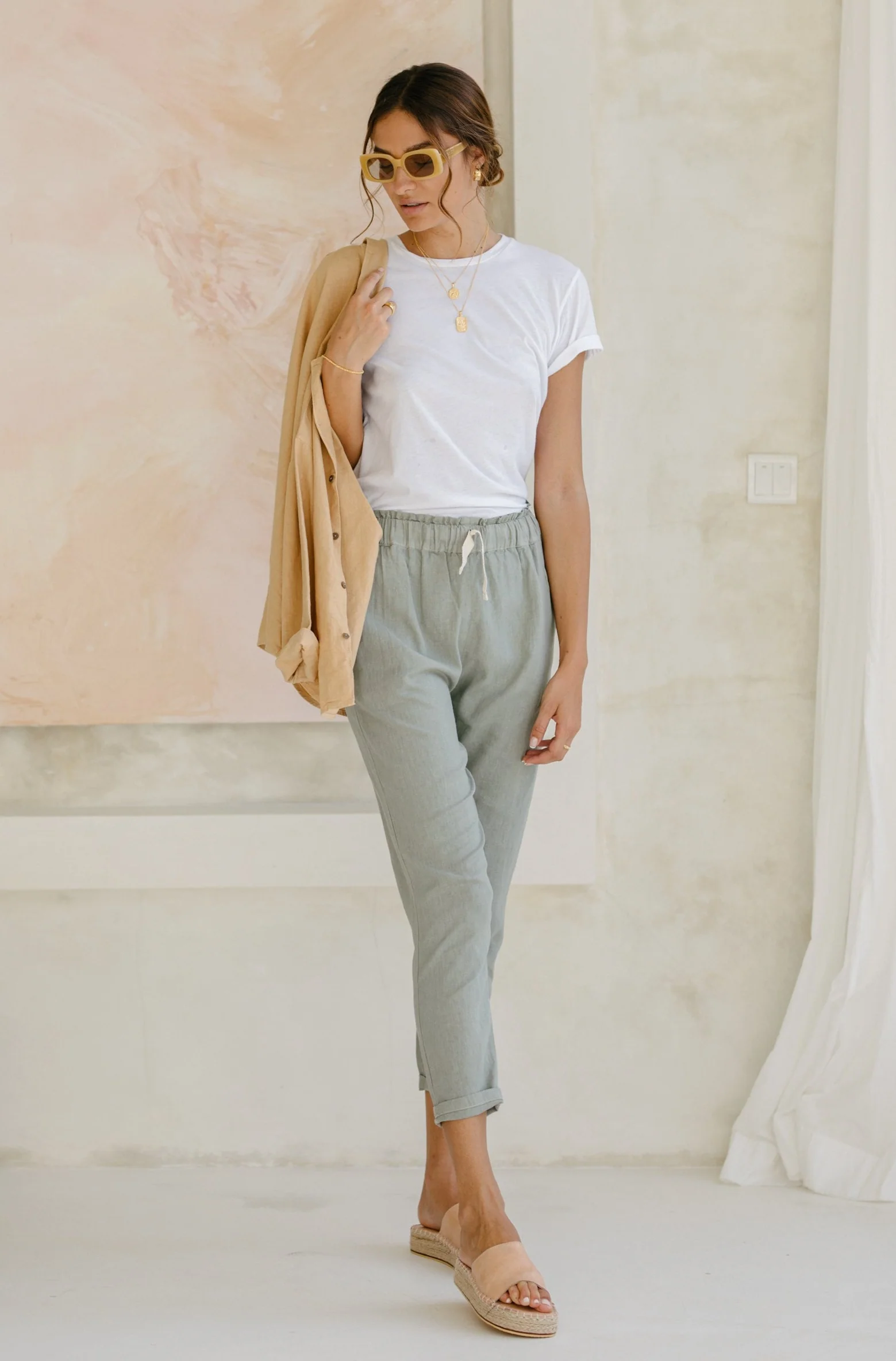 Frankie Pants - Sage *ORGANICALLY PLANT DYED* - Image 3