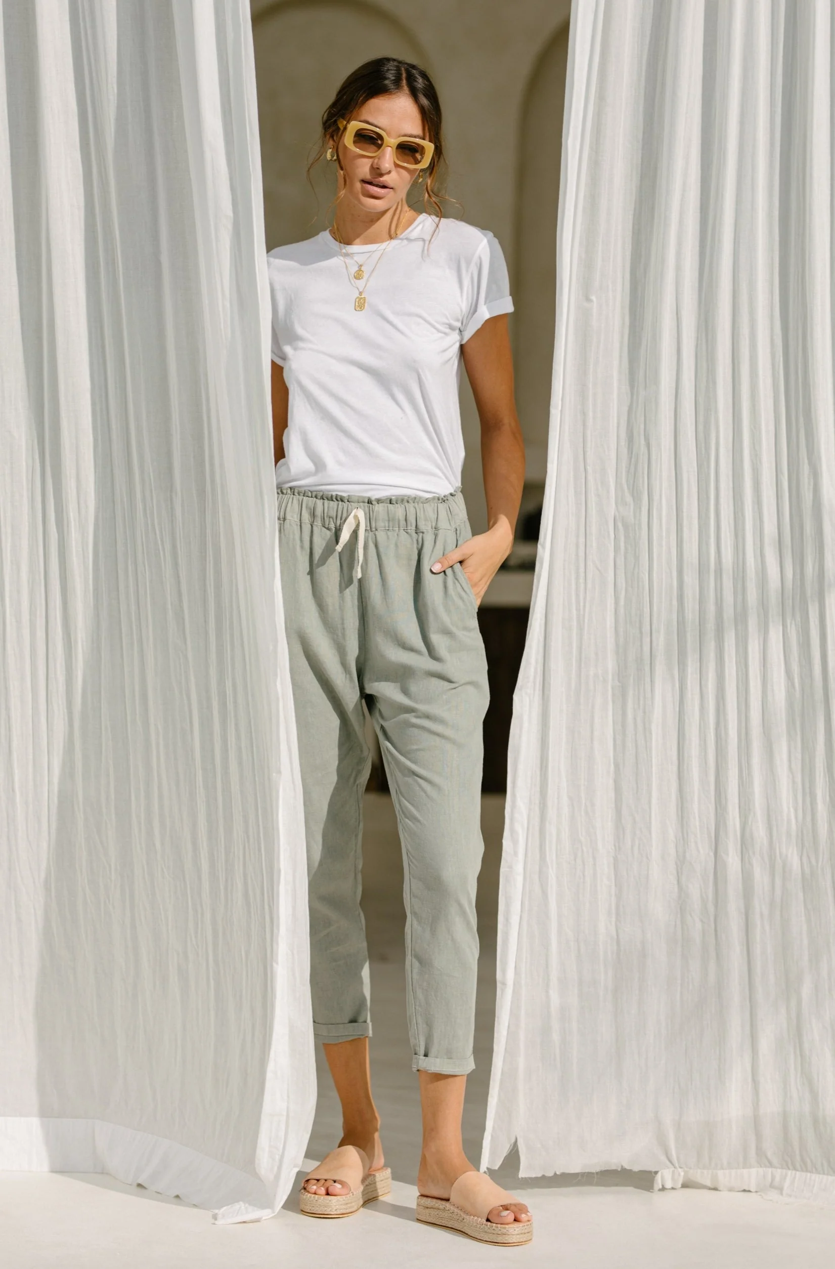 Frankie Pants - Sage *ORGANICALLY PLANT DYED* - Image 4