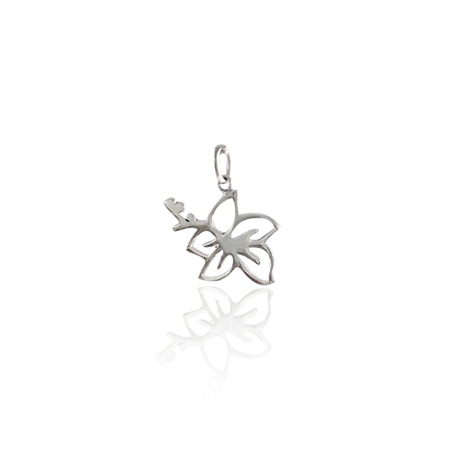 GOLDFISH KISS x LUNA & ROSE HIBISCUS FLOWER CHARM (Silver)
