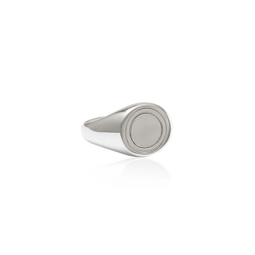 Halo Signet Ring - Silver - Image 5