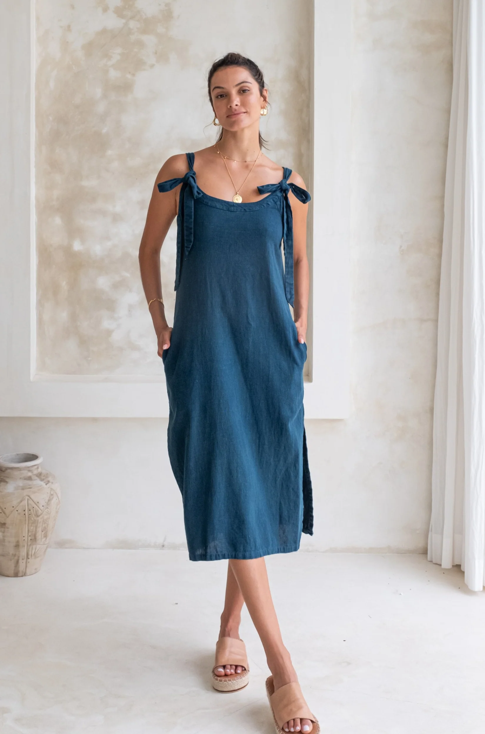 Harley Dress - Ocean Blue *Organically Plant Dyed* - Image 3