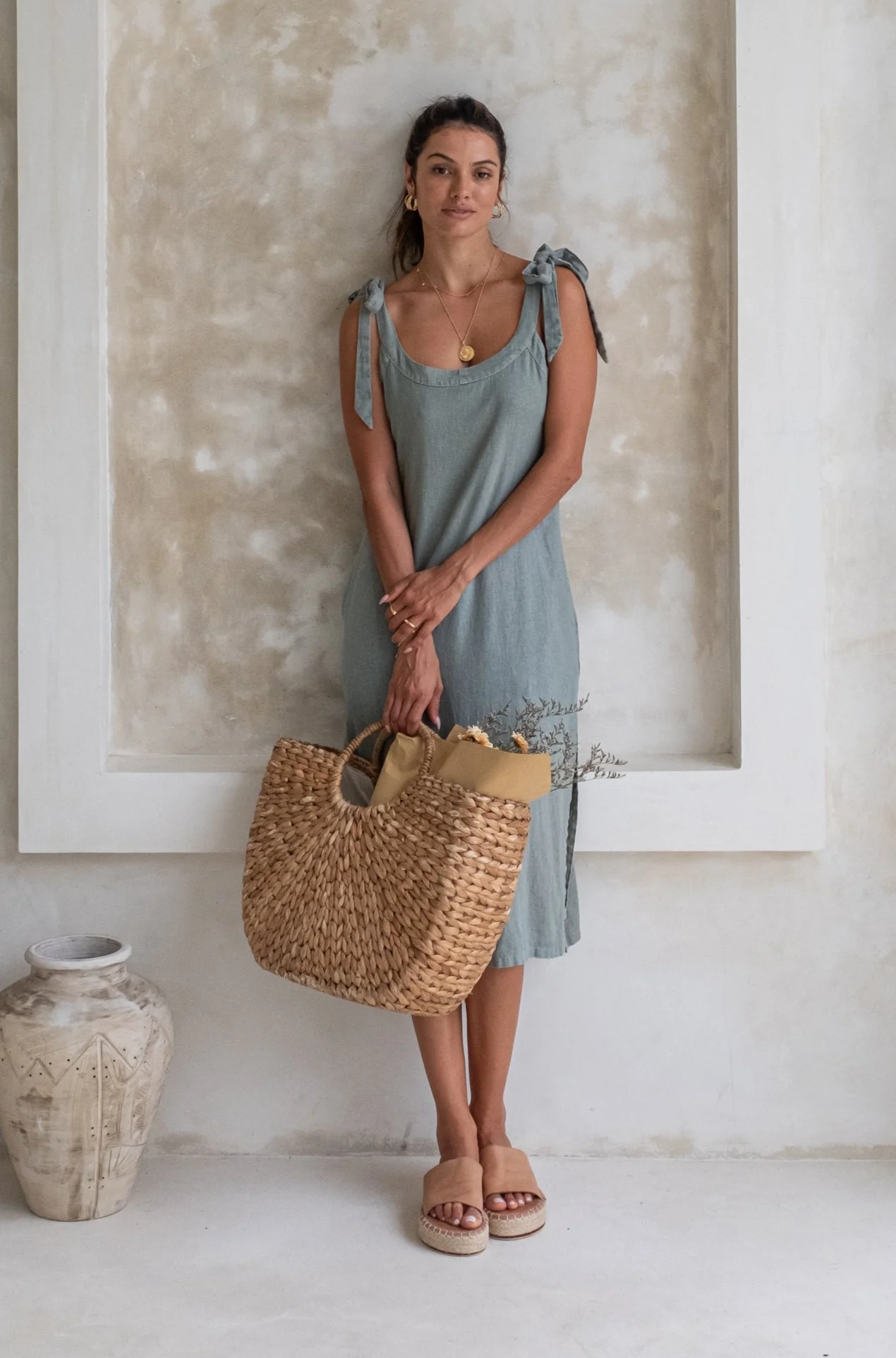 Harley Dress - Sage *Organically Plant Dyed* - Image 3