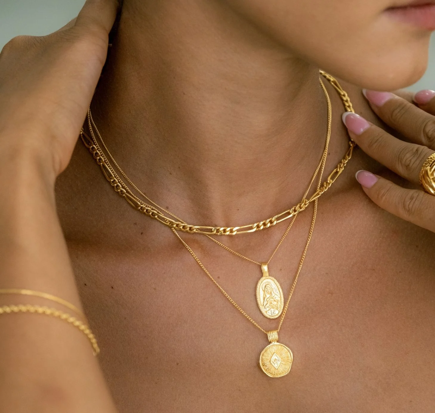 Health Necklace (Reversible) - Gold - Image 2