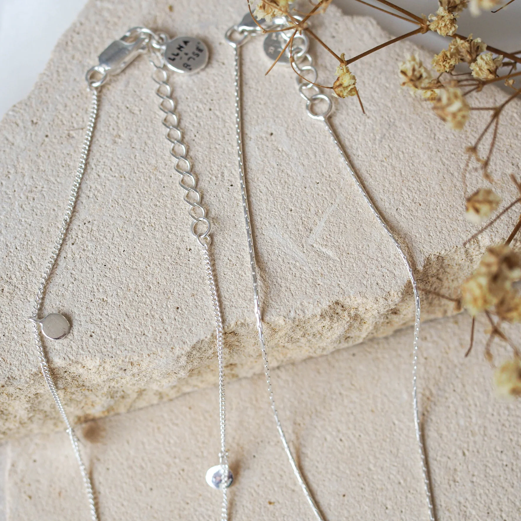 High Line Fine Chain Anklet - Silver - Image 5
