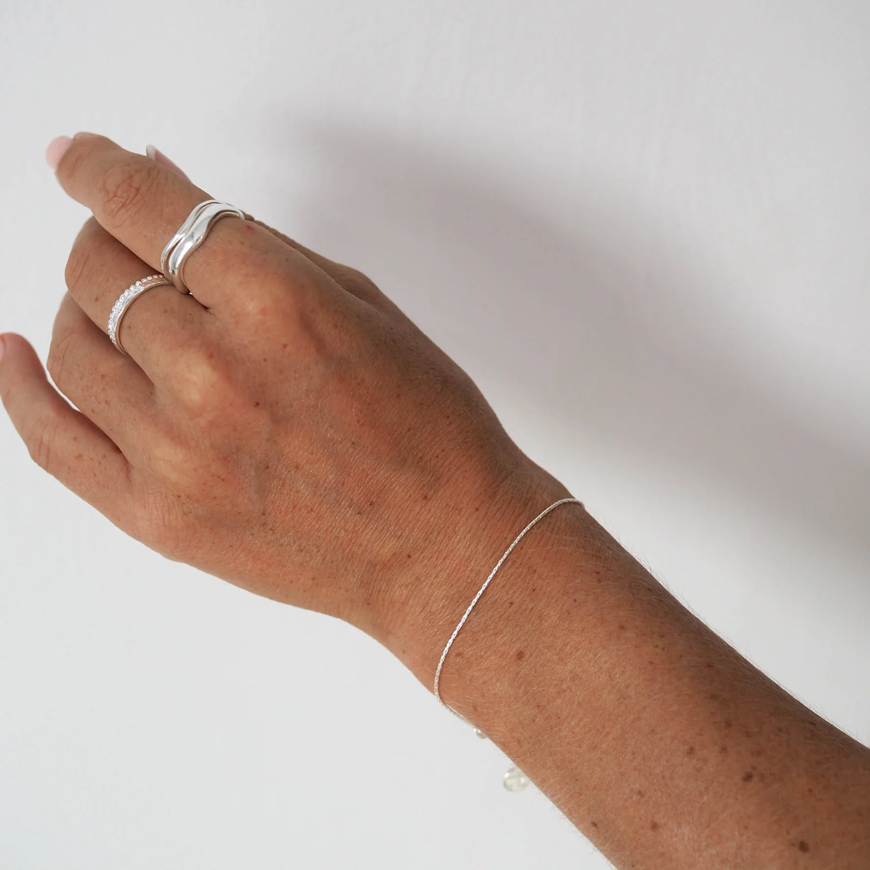 High Line Fine Chain Bracelet - Silver - Image 3