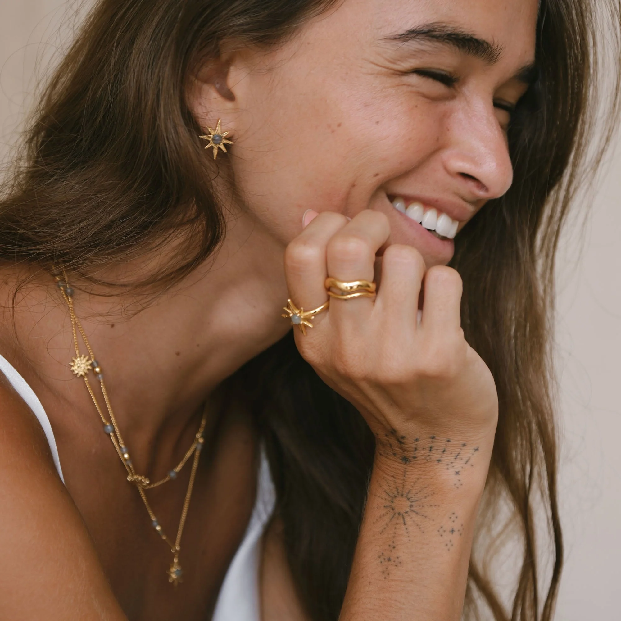 I told the stars about you Earrings - Tahnee Kelland x Luna & Rose - Gold - Image 5