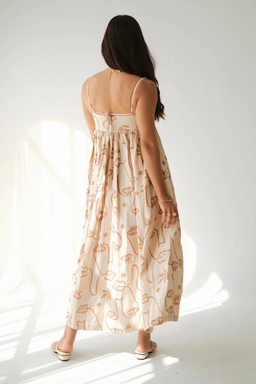 JUNIPER DRESS - Plant Eyes Sand - Image 2
