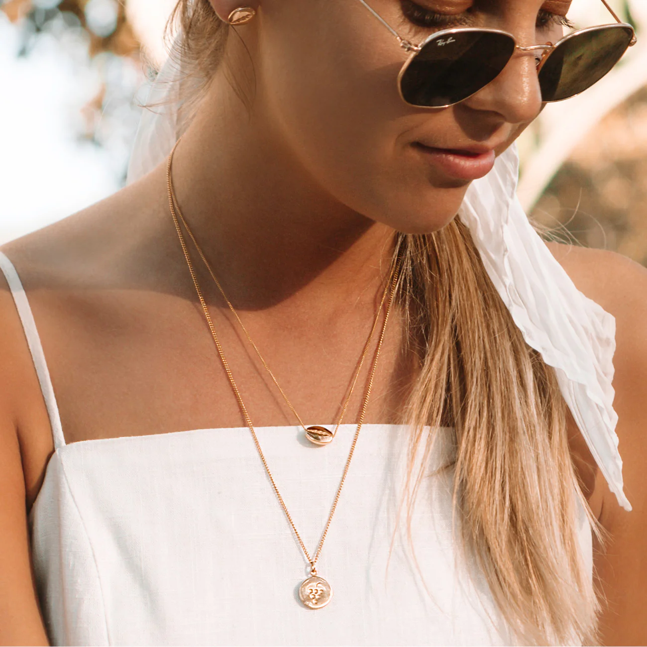 Kintamani Coffee Bean Necklace - GOLD - Image 3