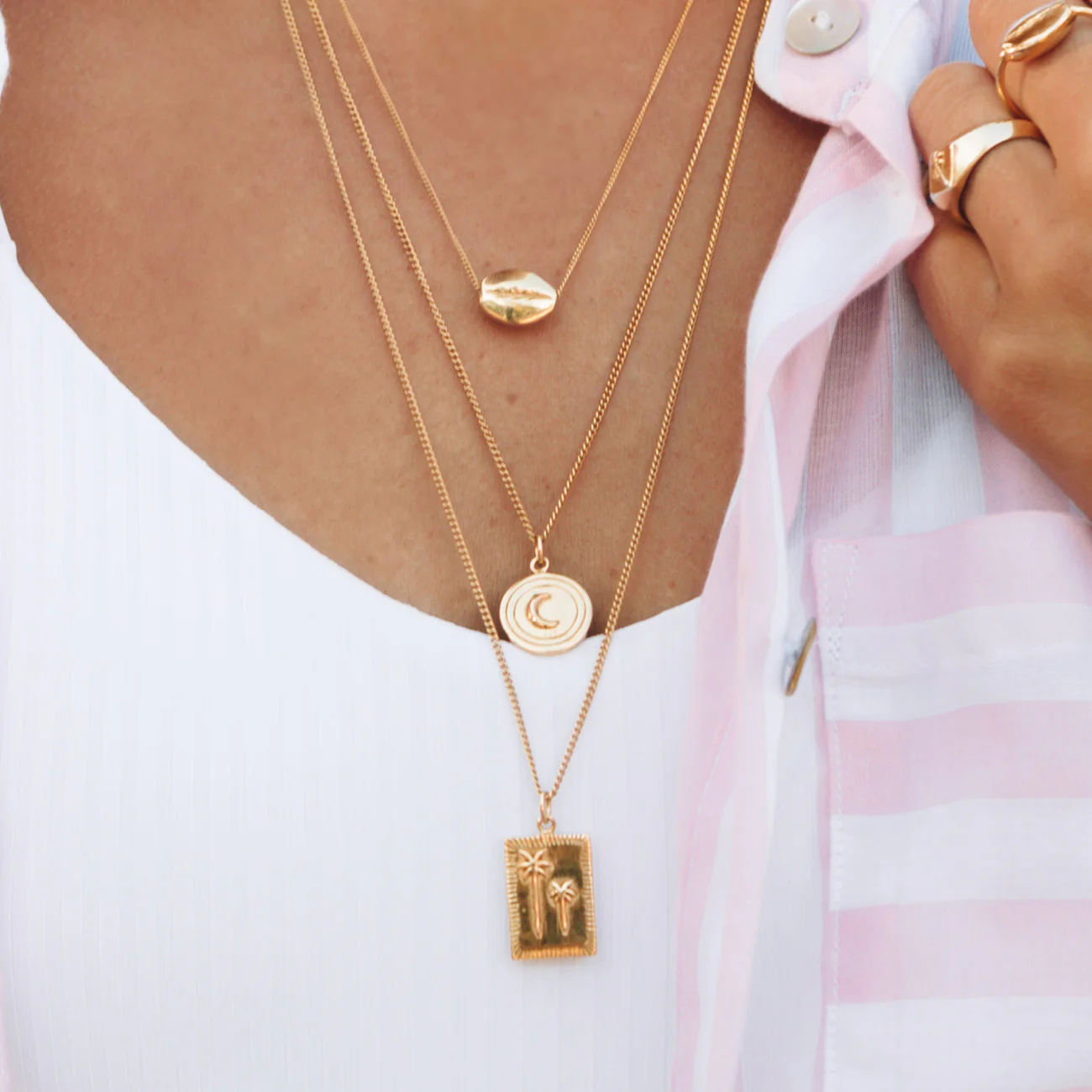 Kintamani Coffee Bean Necklace - GOLD - Image 5