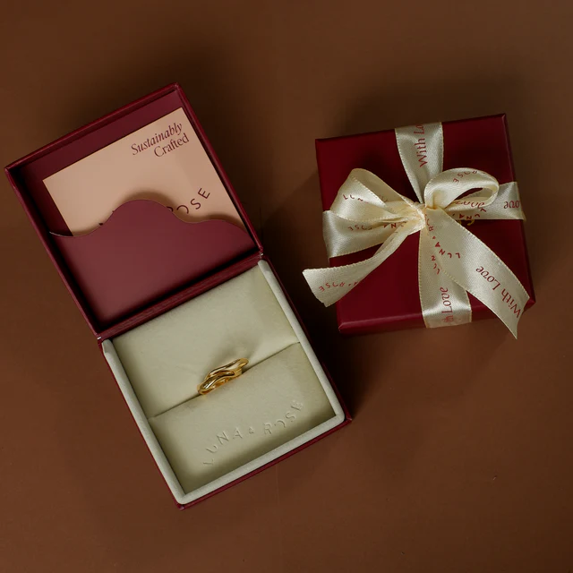 Lafayette Wave Ring Set (2 Rings) - Gold - Image 8