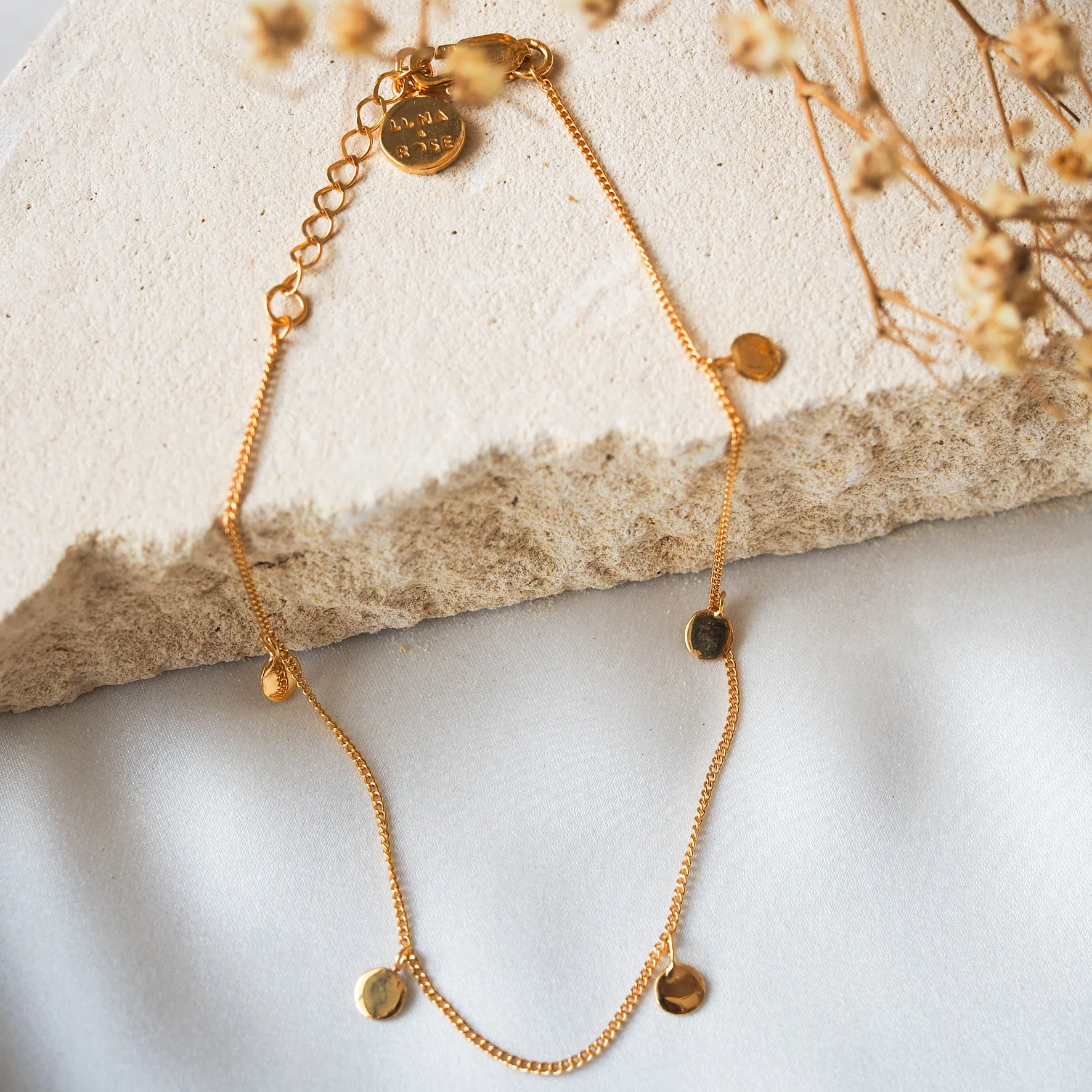 Liberty Droplet Anklet - Gold - Image 3