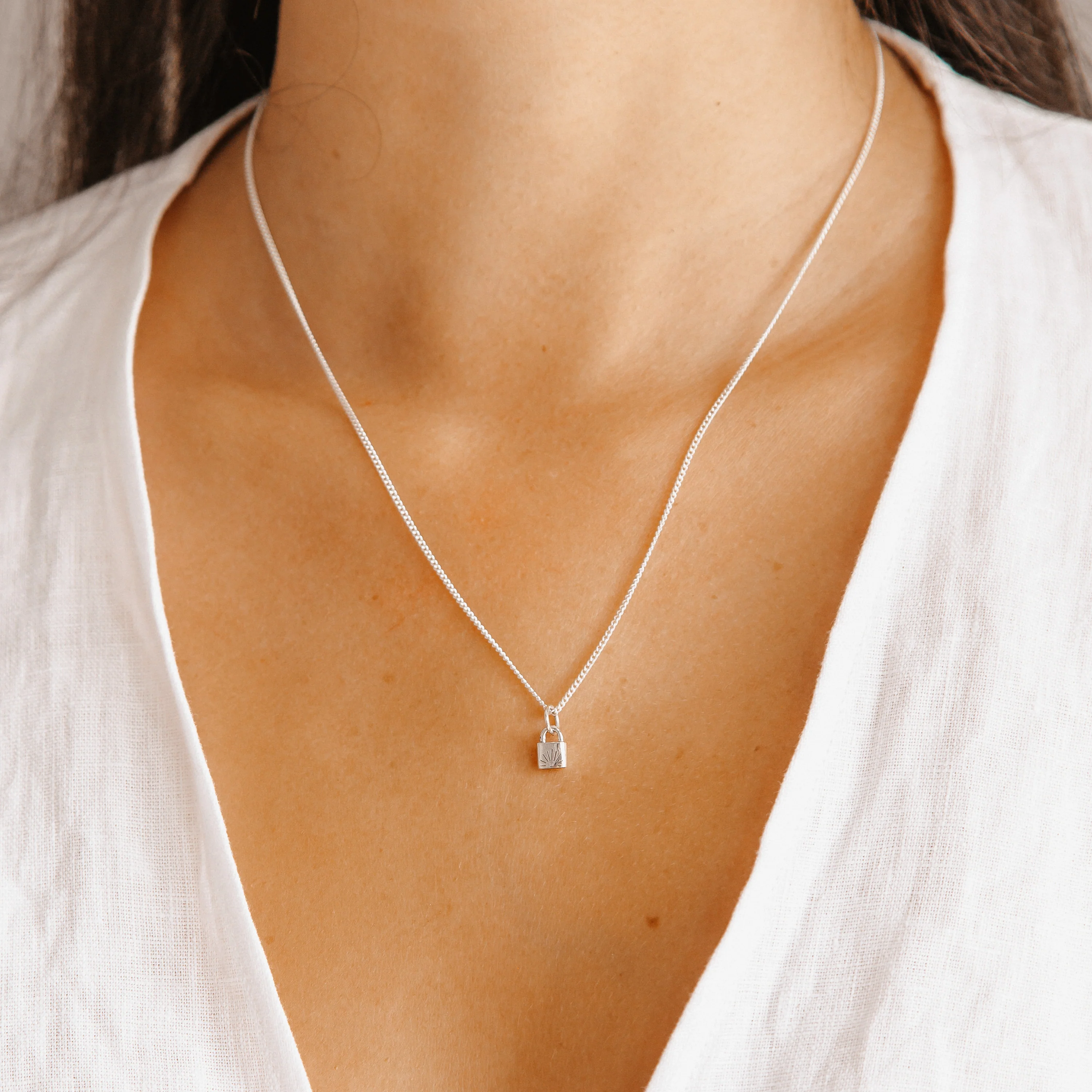 Lock BFF Necklace SINGLE - Silver - Image 2