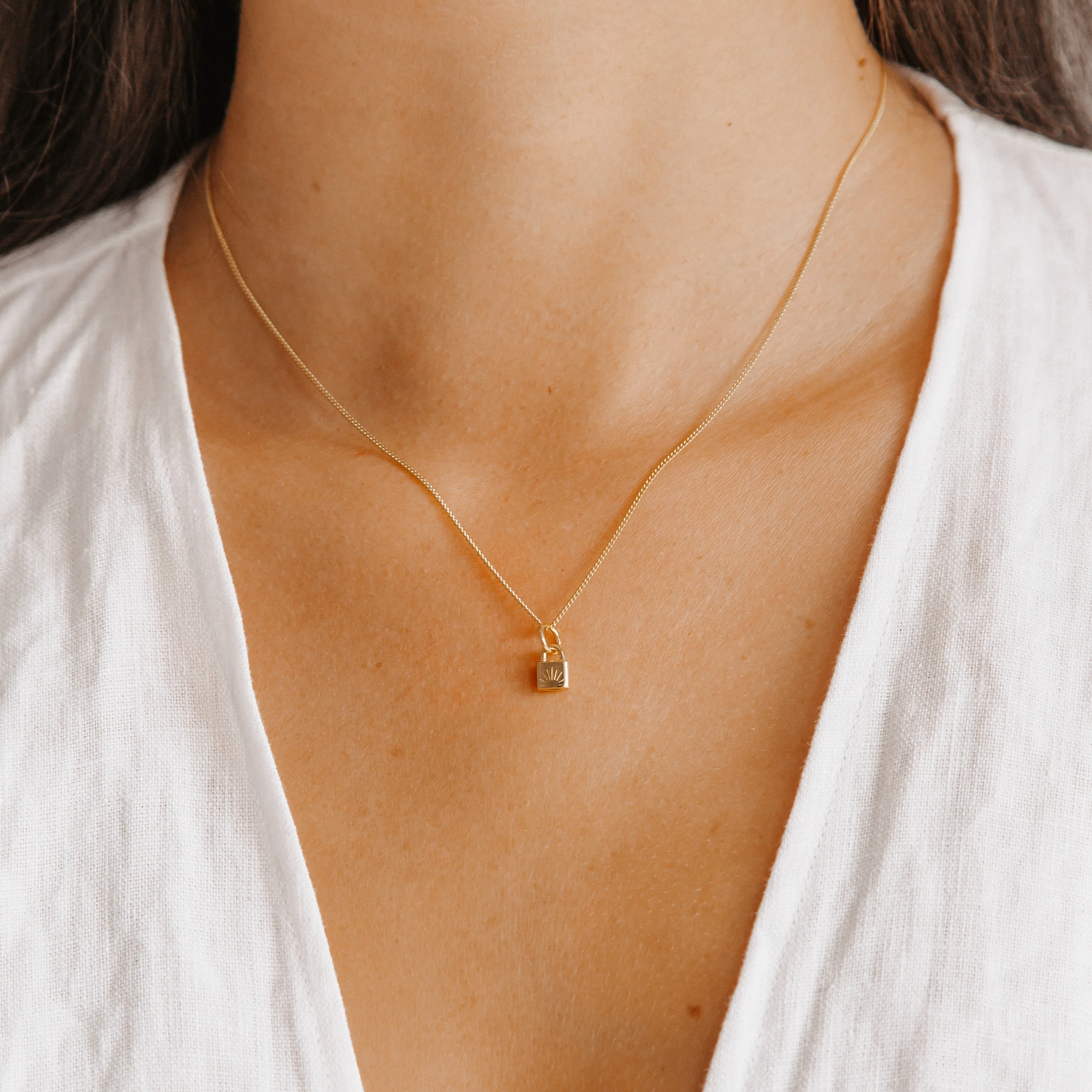 Lock BFF Necklace SINGLE - Gold - Image 2