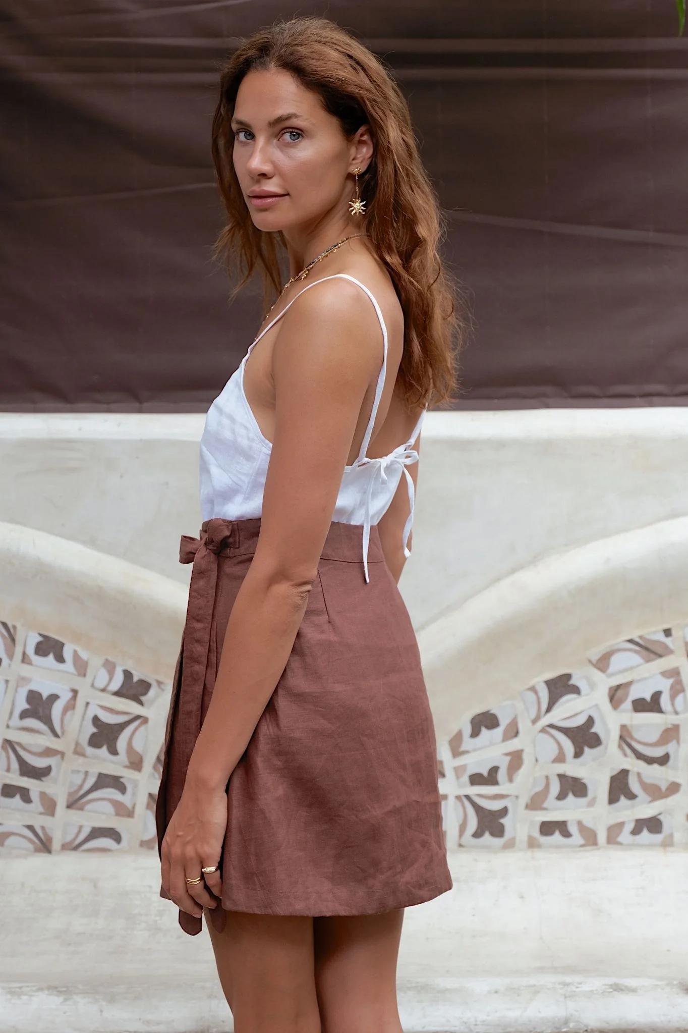 MABEL WRAP SKIRT - Espresso - Image 3