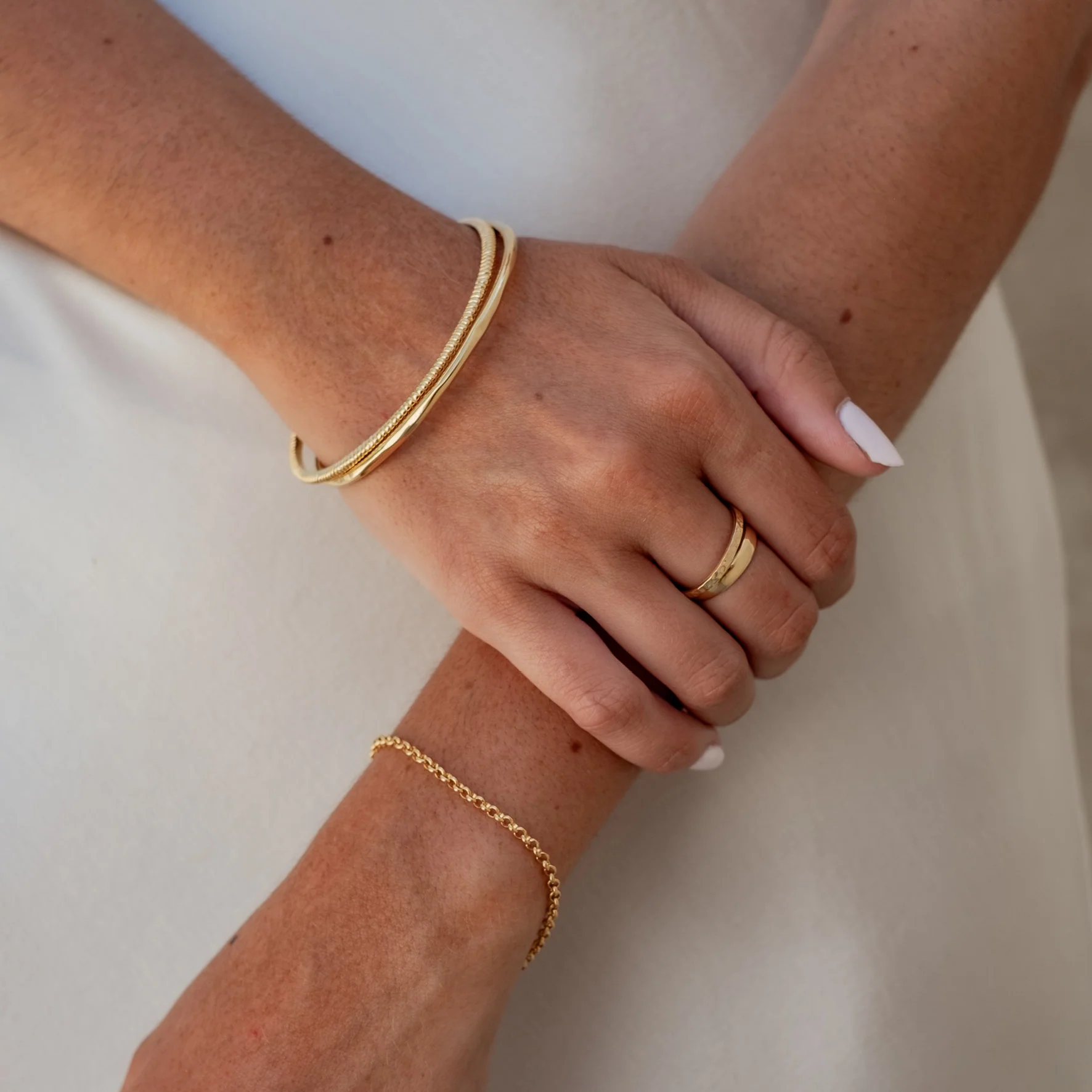 Manhattan Rollo Chain Bracelet - Gold - Image 2