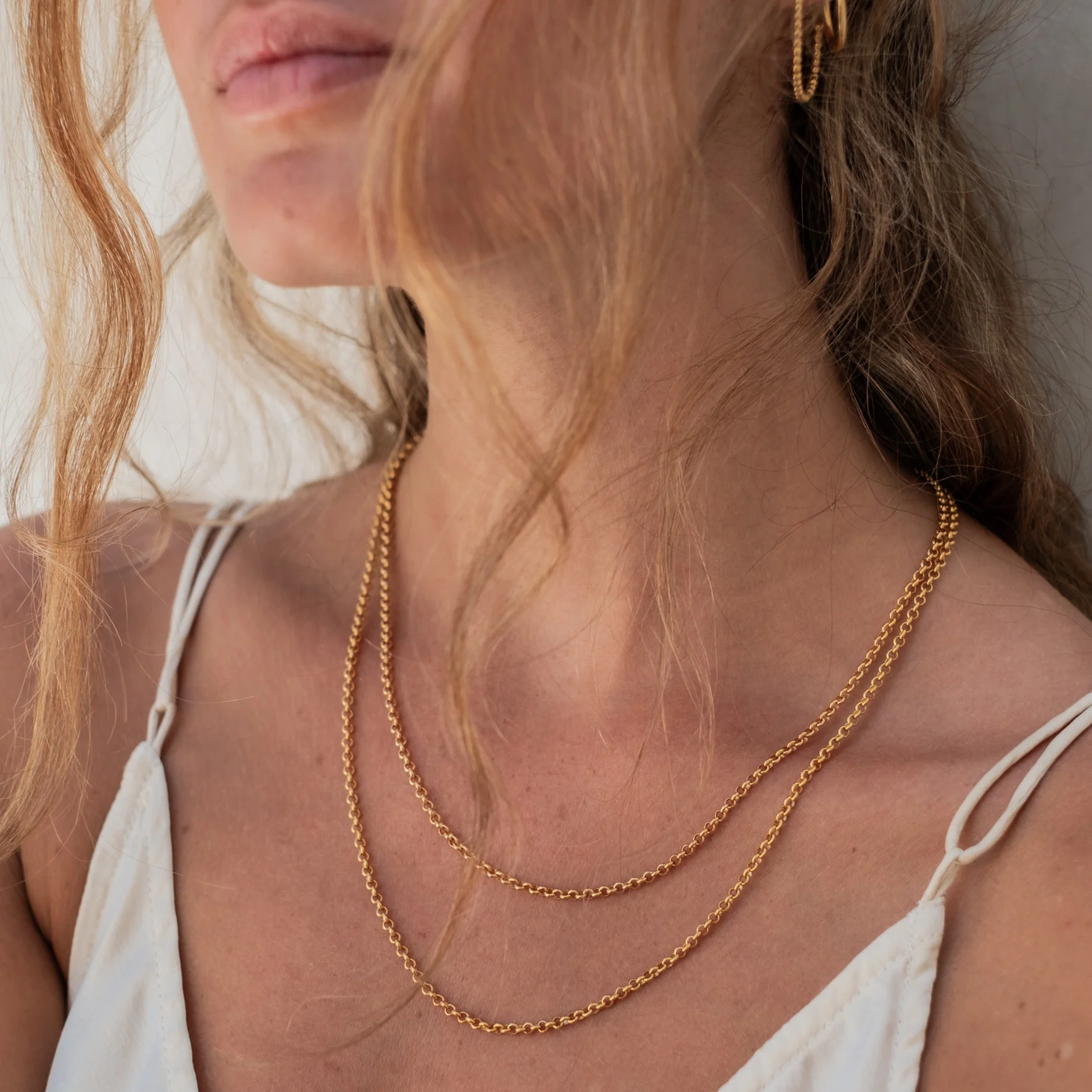 Manhattan Rollo Chain Necklace - Gold - Image 4