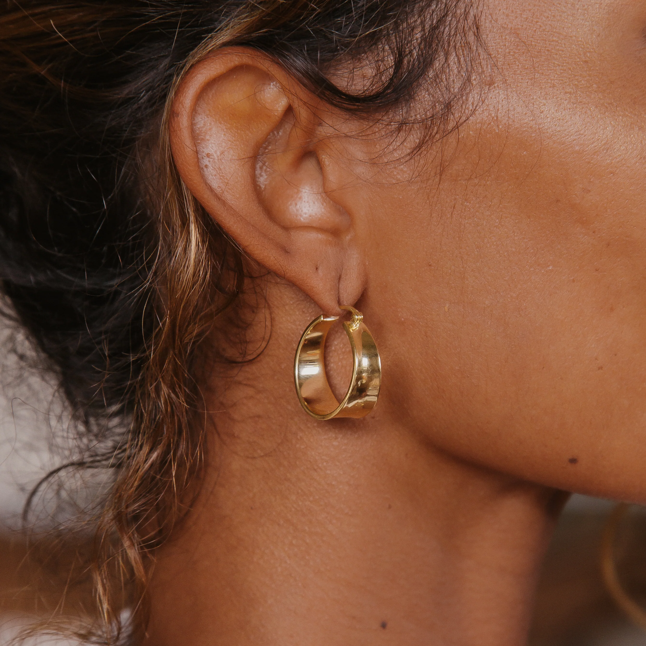 Matilda Hoops - Gold - Image 2