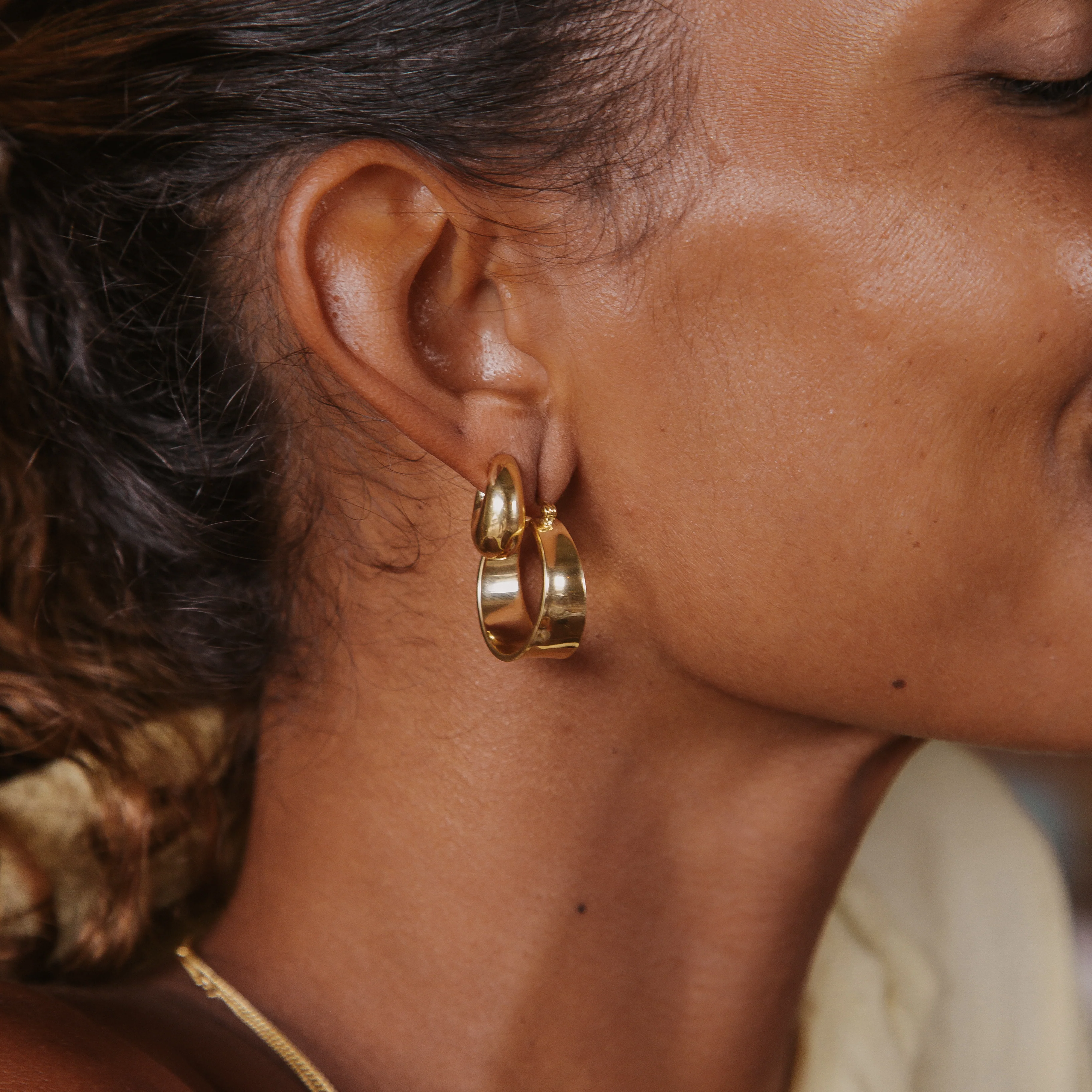 Matilda Hoops - Gold - Image 5