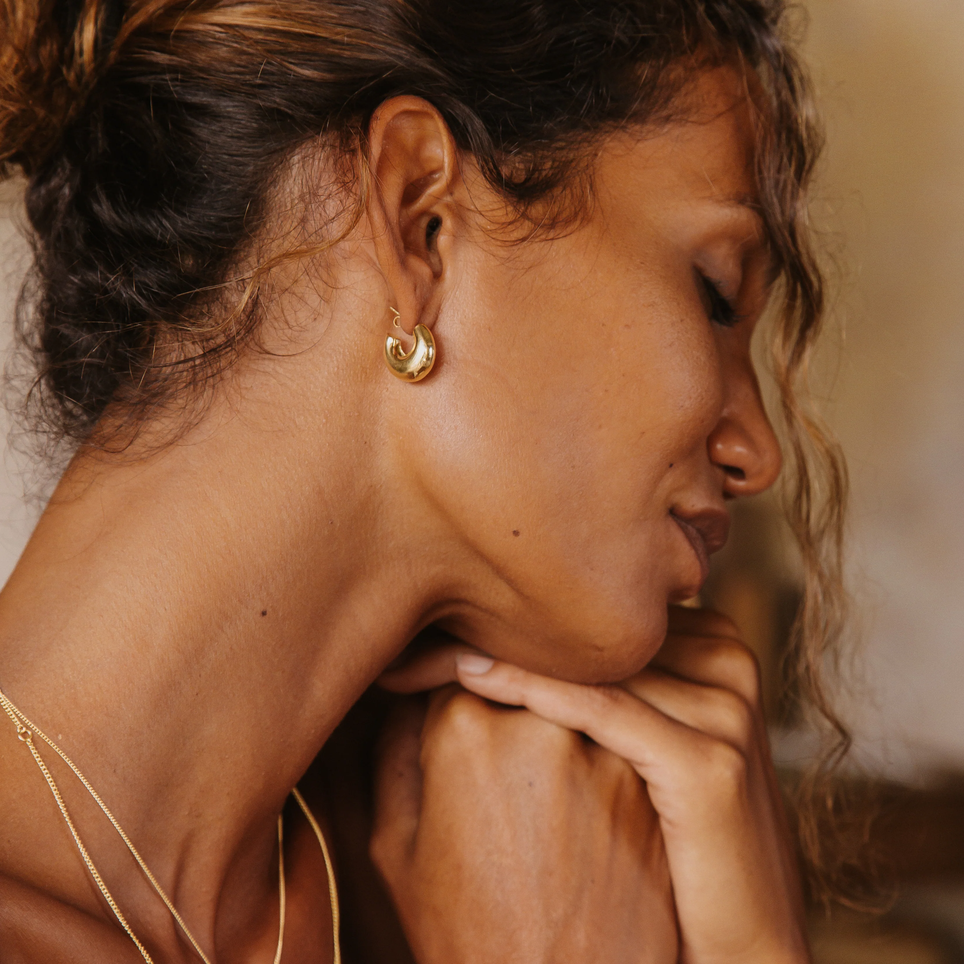 Maya Hoops - Gold - Image 2