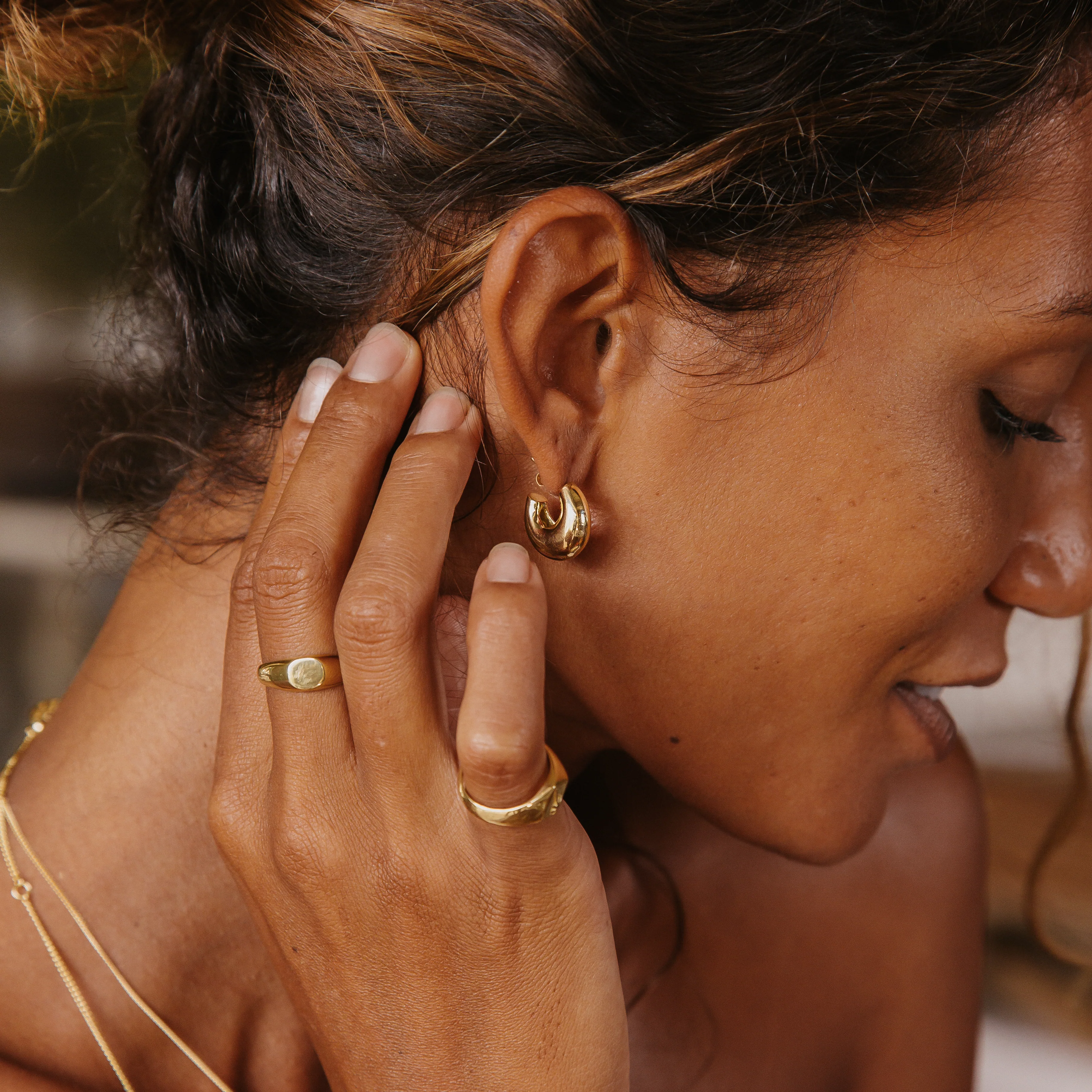 Maya Hoops - Gold - Image 3