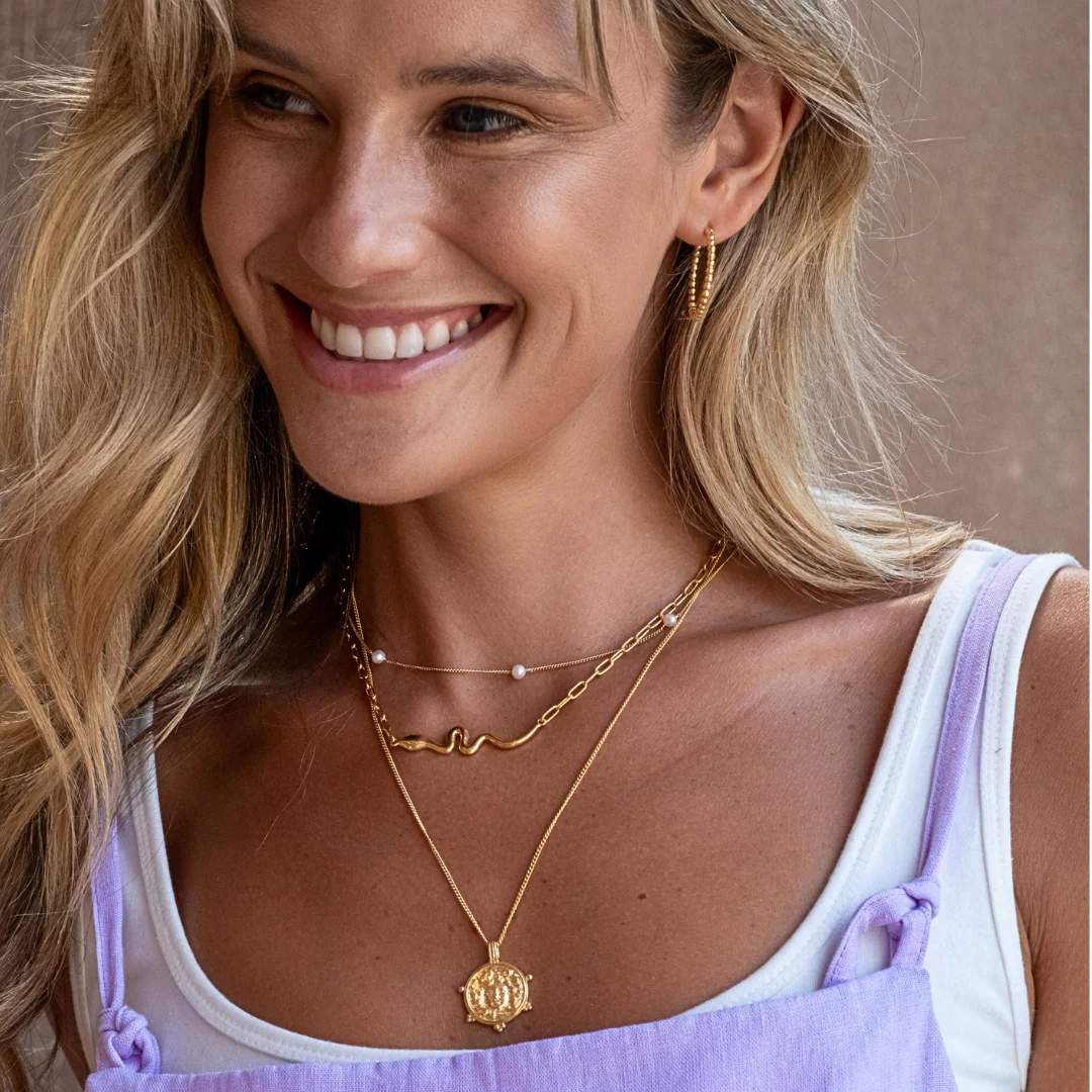 Medusa Pendant for Protection Necklace - Gold - Image 3