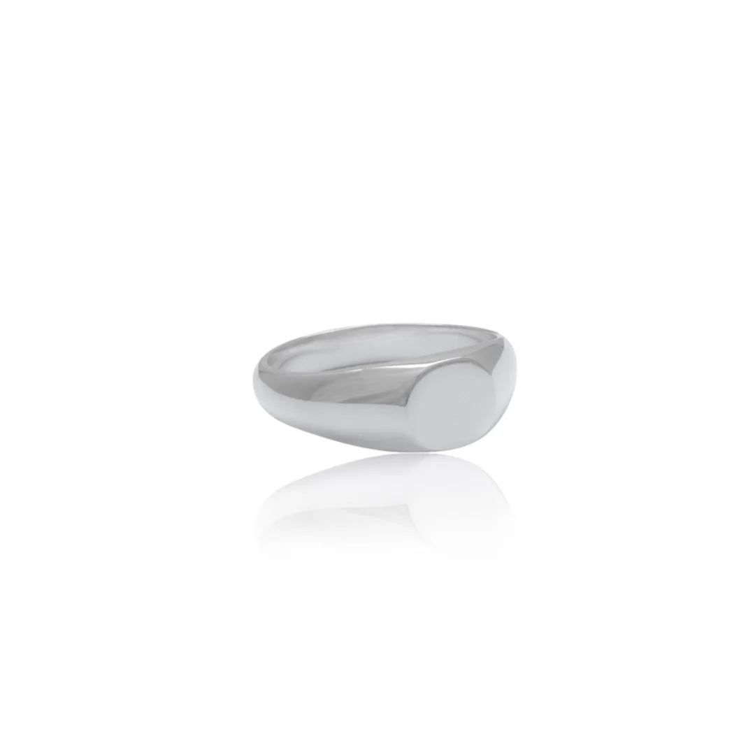 Mini Circular Signet - Silver - Image 6