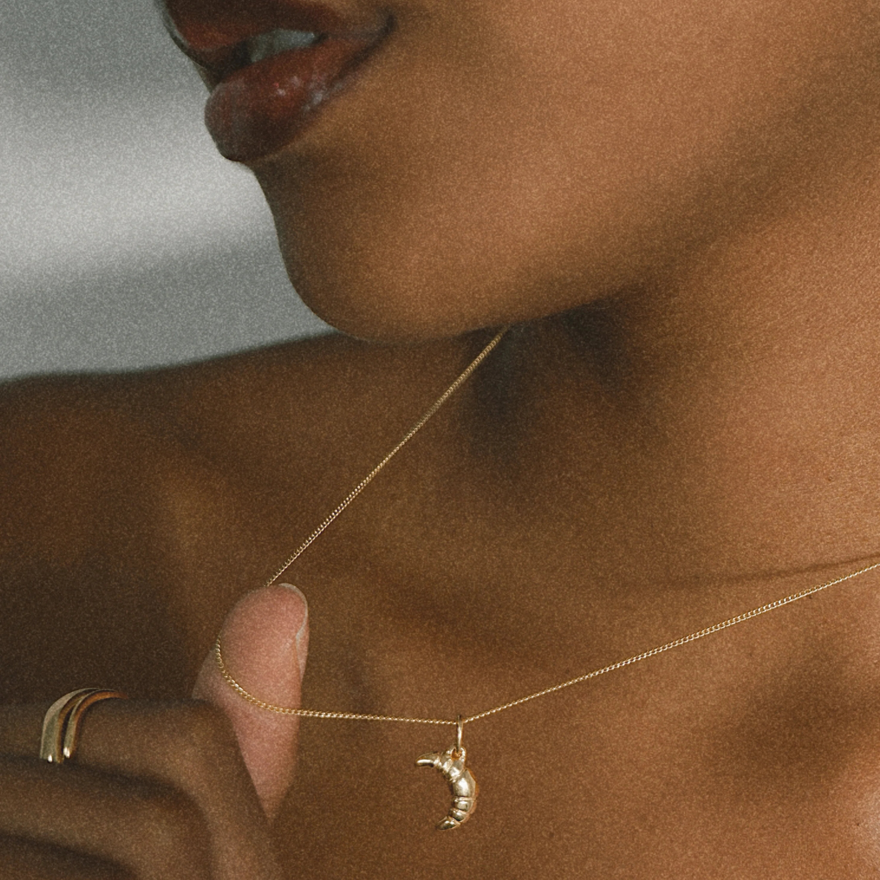 Mini Croissant Necklace - ACME x Luna & Rose - GOLD - Image 4