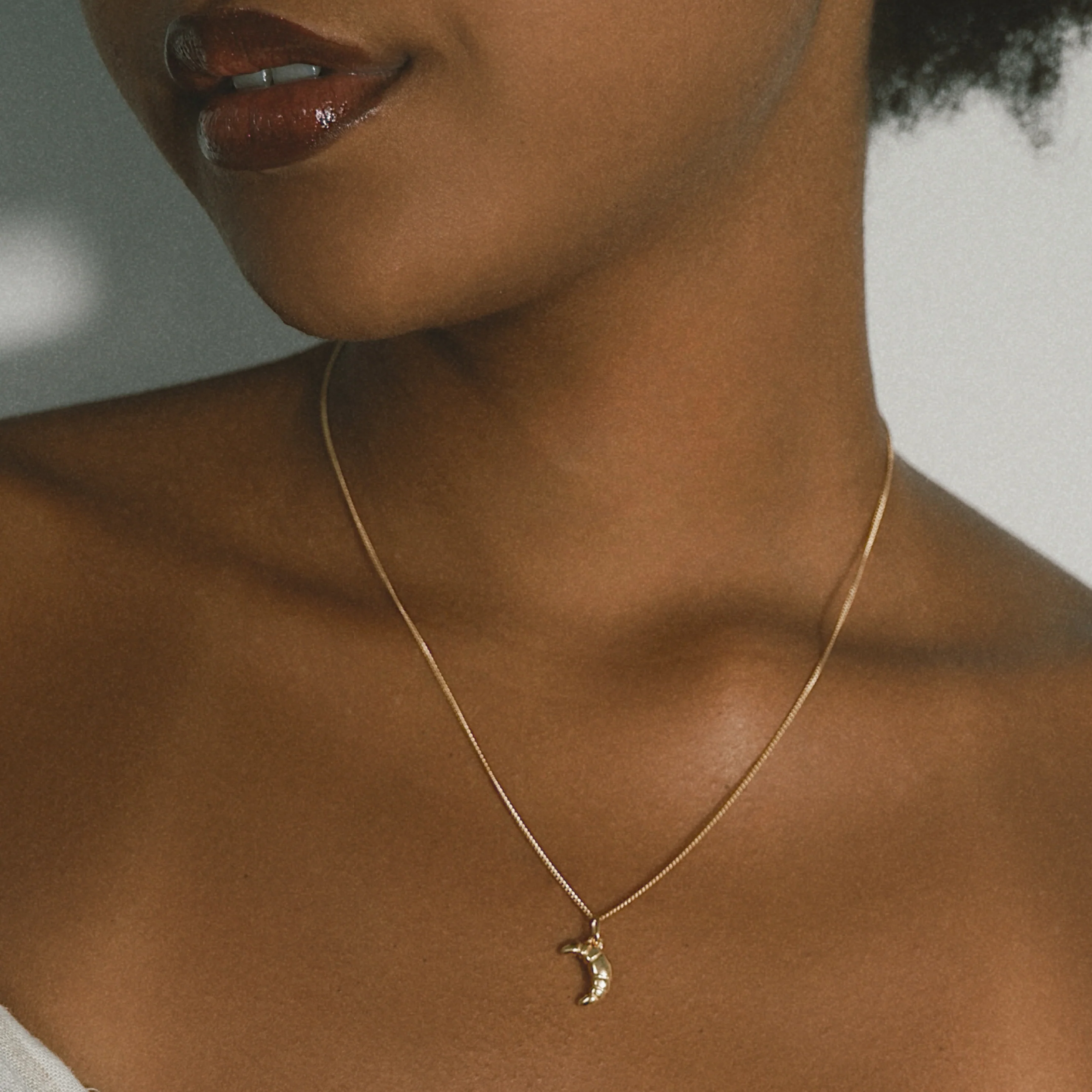 Mini Croissant Necklace - ACME x Luna & Rose - GOLD - Image 8
