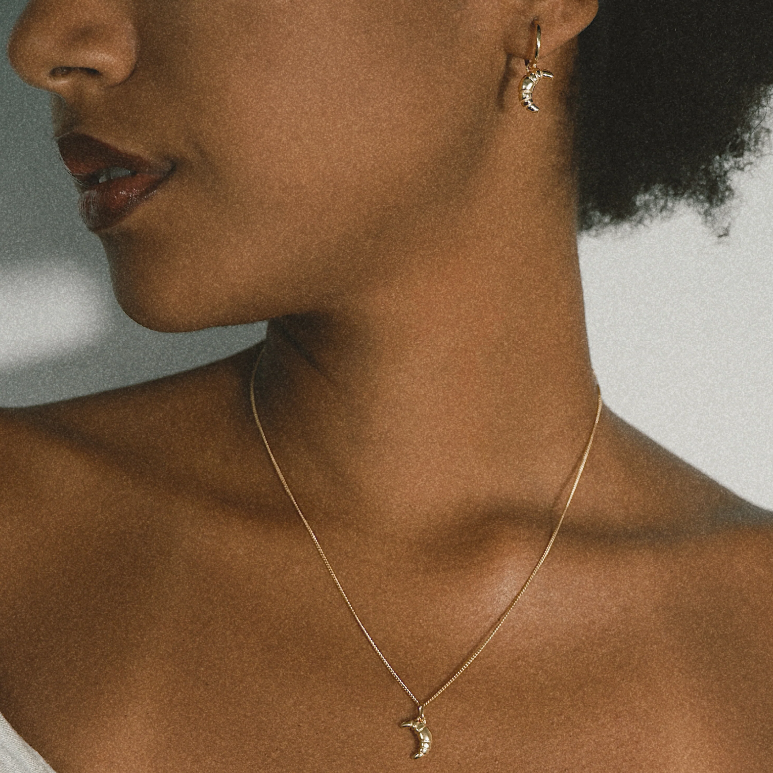 Mini Croissant Necklace - ACME x Luna & Rose - SILVER - Image 6