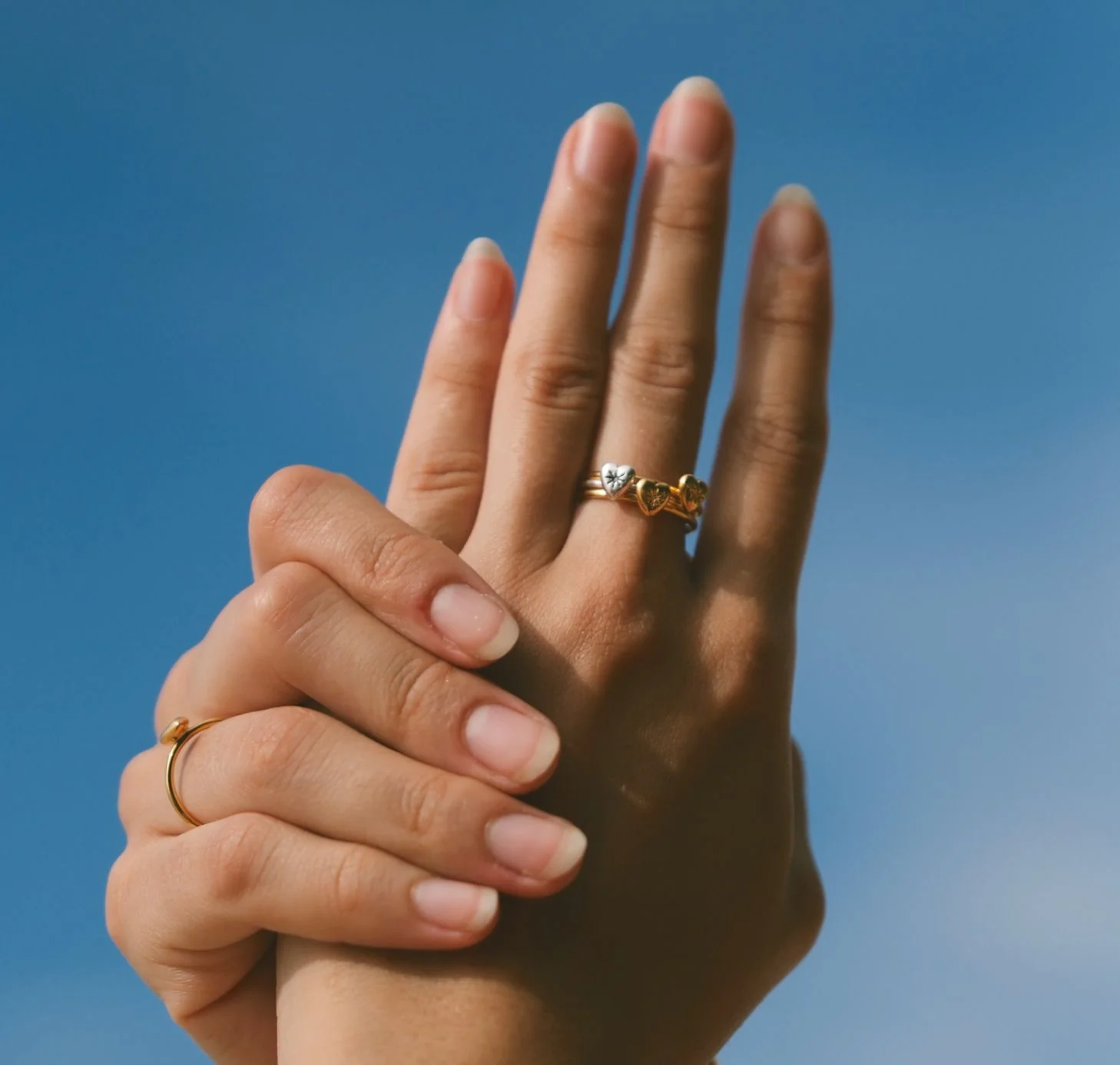 Mini Heart 'Love Puff' Ring - Gold - Image 3
