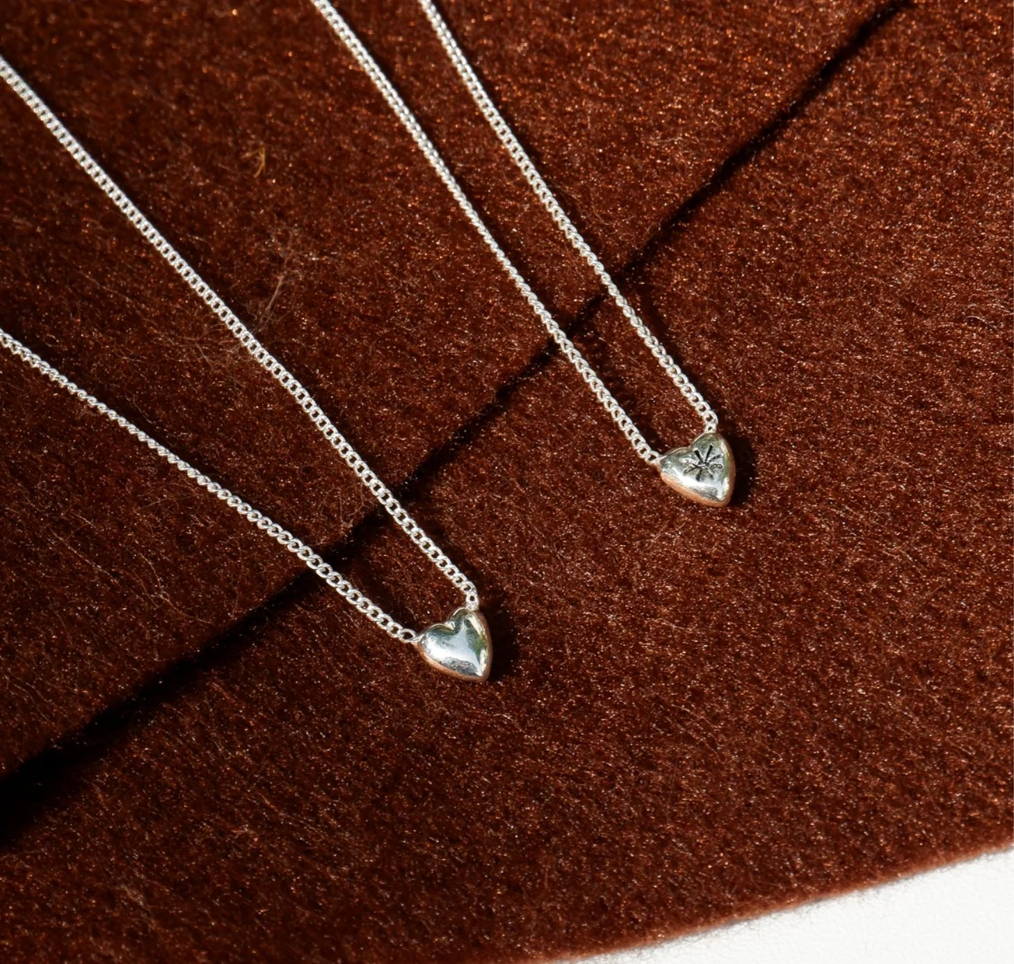 Mini Heart 'Love Puff' Necklace - Silver - Image 3