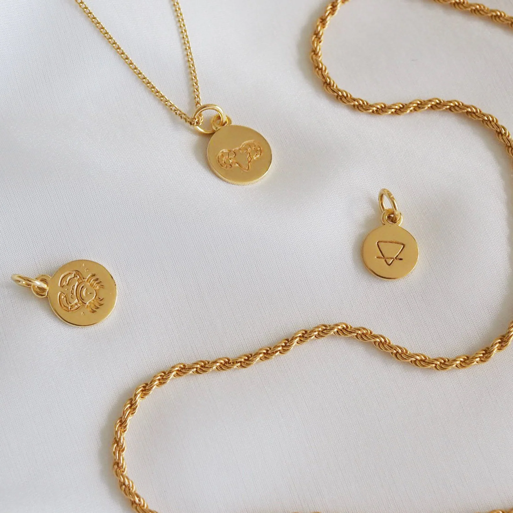 Cancer Mini Zodiac Necklace - Gold - Image 3