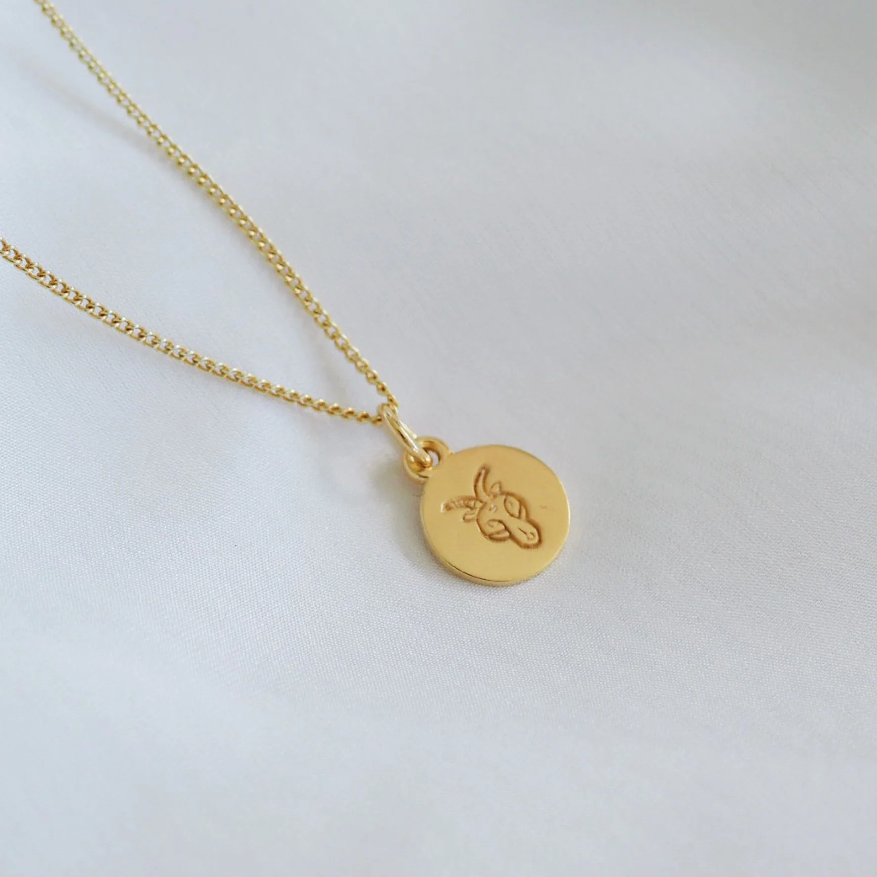 Capricorn Mini Zodiac Necklace - Gold