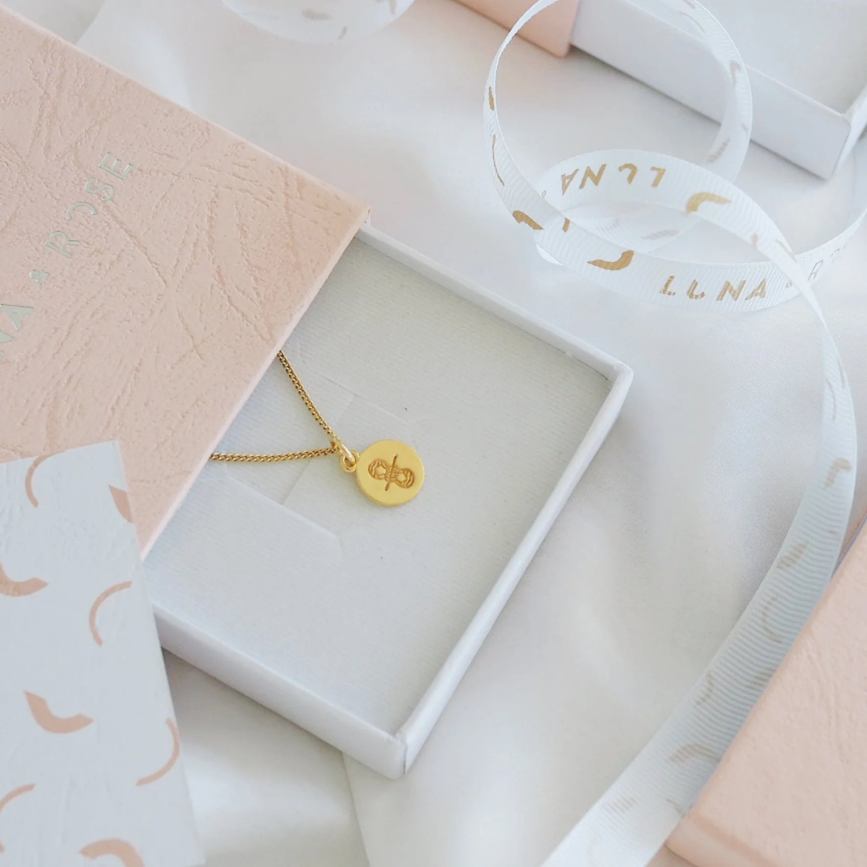 Gemini Mini Zodiac Necklace - Gold