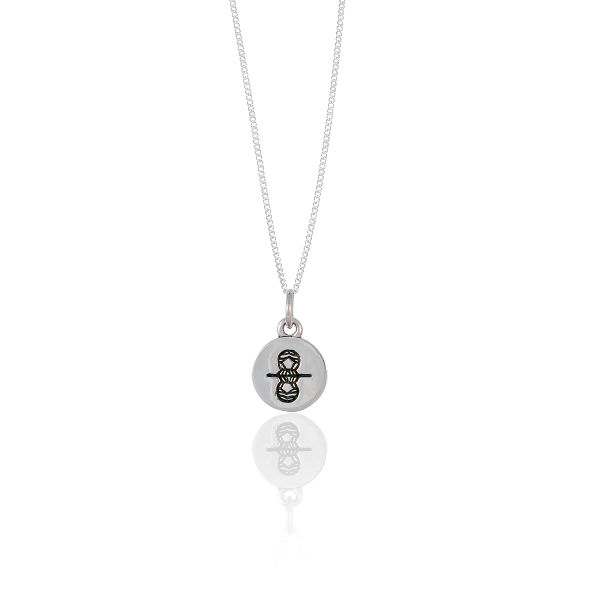 Gemini Mini Zodiac Necklace - Silver - Image 2